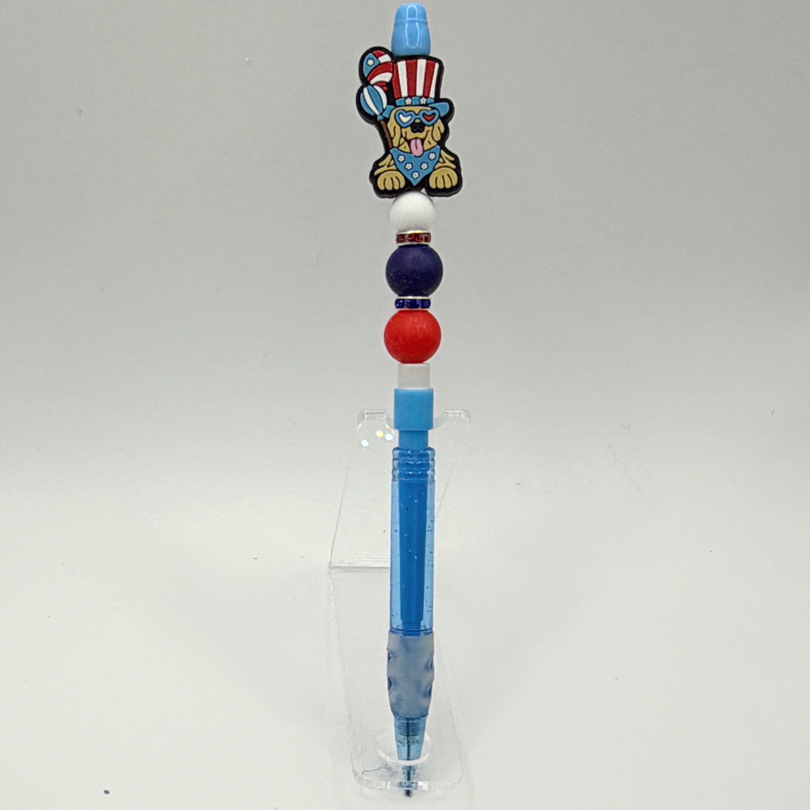Patriotic Beaded Pencils – Choose Your Style A–E | 4th of July Kids Pencils | Handmade USA Theme School Supplies