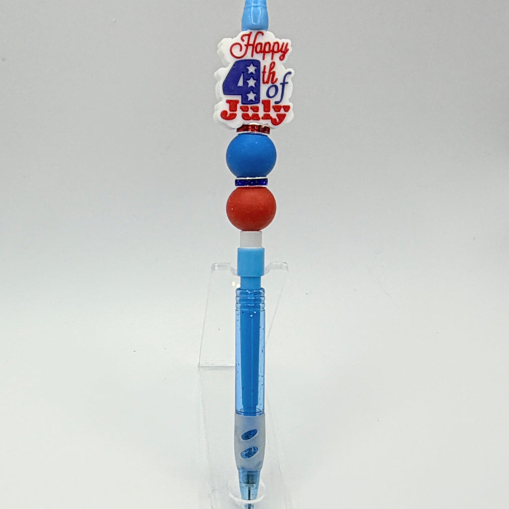 Patriotic Beaded Pencils – Choose Your Style A–E | 4th of July Kids Pencils | Handmade USA Theme School Supplies