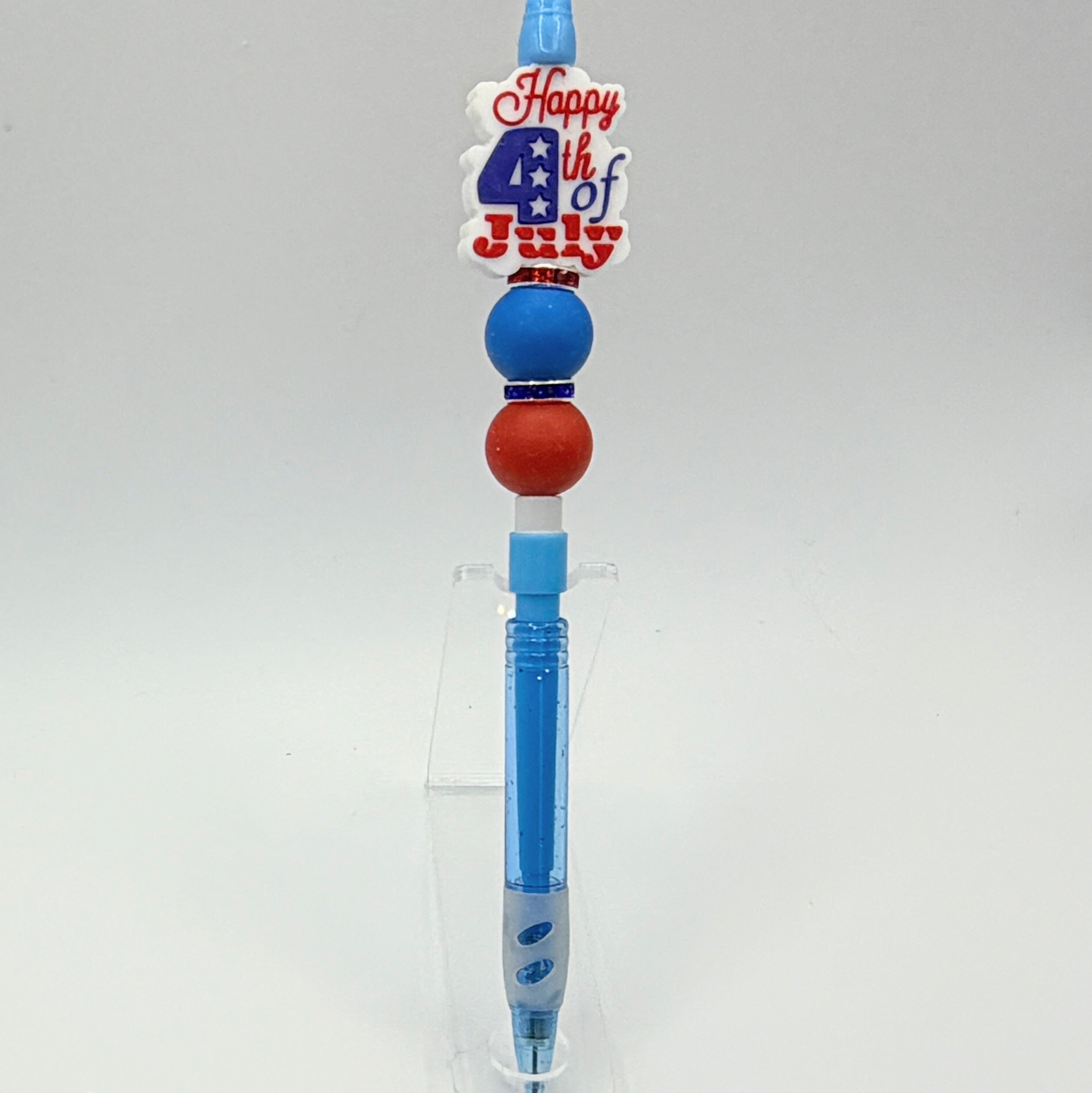Patriotic Beaded Pencils – Choose Your Style A–E | 4th of July Kids Pencils | Handmade USA Theme School Supplies