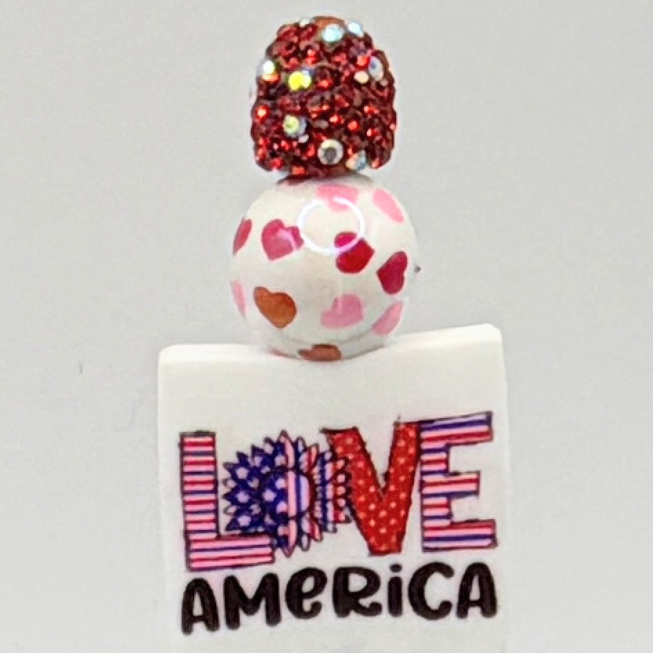 Patriotic Beaded Pens – Choose Your Style A–E | American, Army Mom, Faith Cross Pens | Handmade Gift