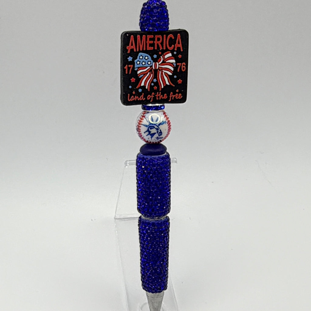 Patriotic Beaded Pens – Choose Your Style A–E | American, Army Mom, Faith Cross Pens | Handmade Gift