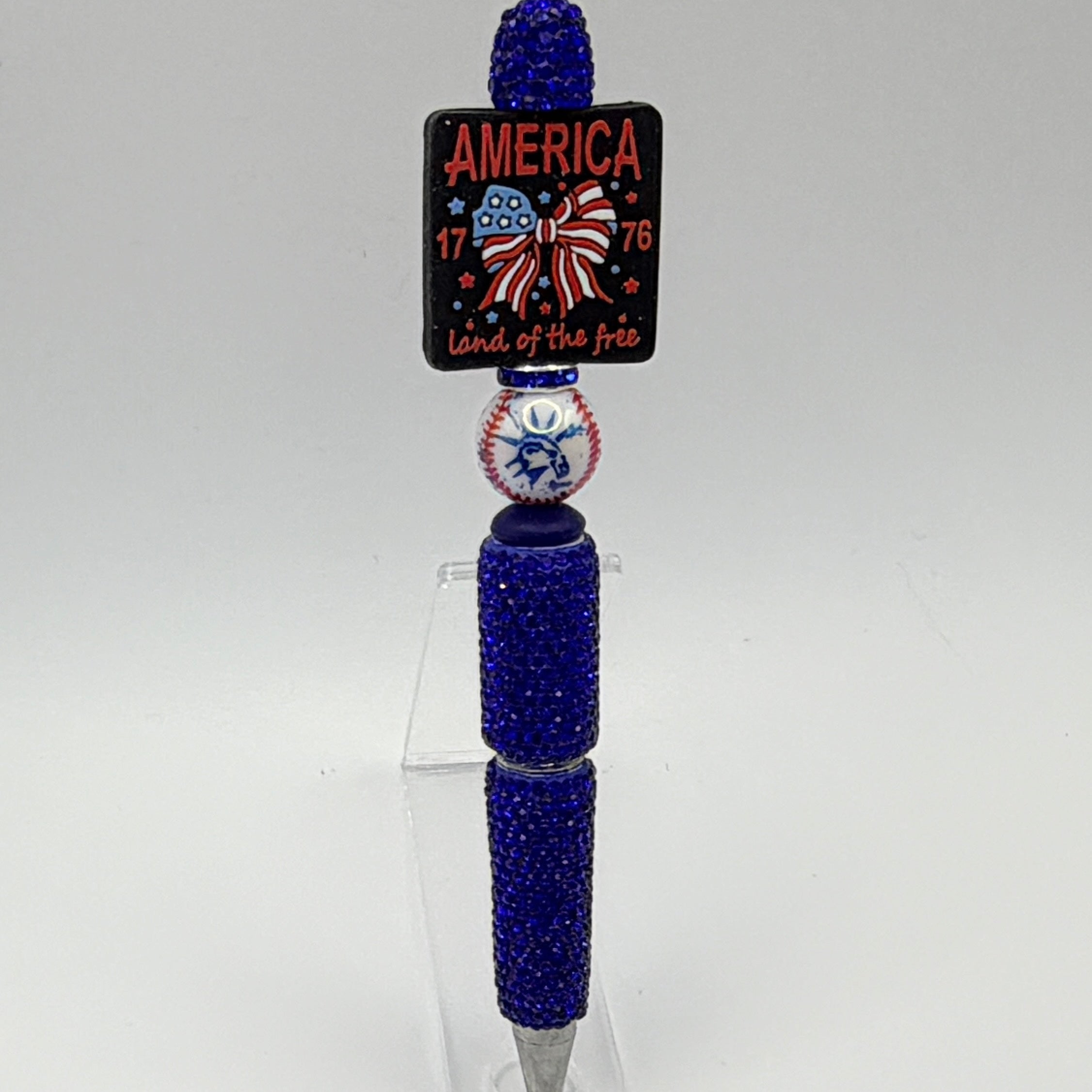 Patriotic Beaded Pens – Choose Your Style A–E | American, Army Mom, Faith Cross Pens | Handmade Gift