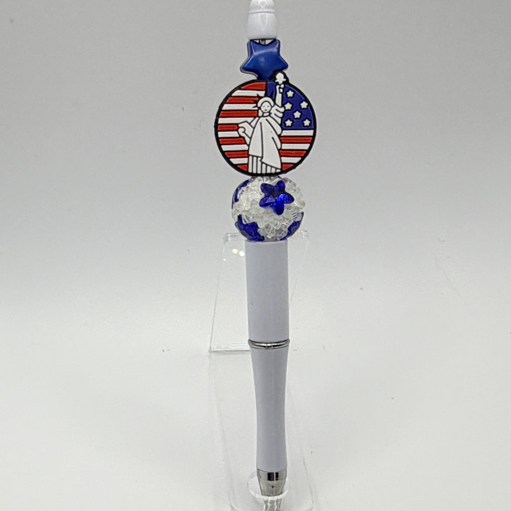 Patriotic Beaded Pens – Choose Your Style A–R |US Military, Faith, USA & Fun Designs | Handmade Gift Pens