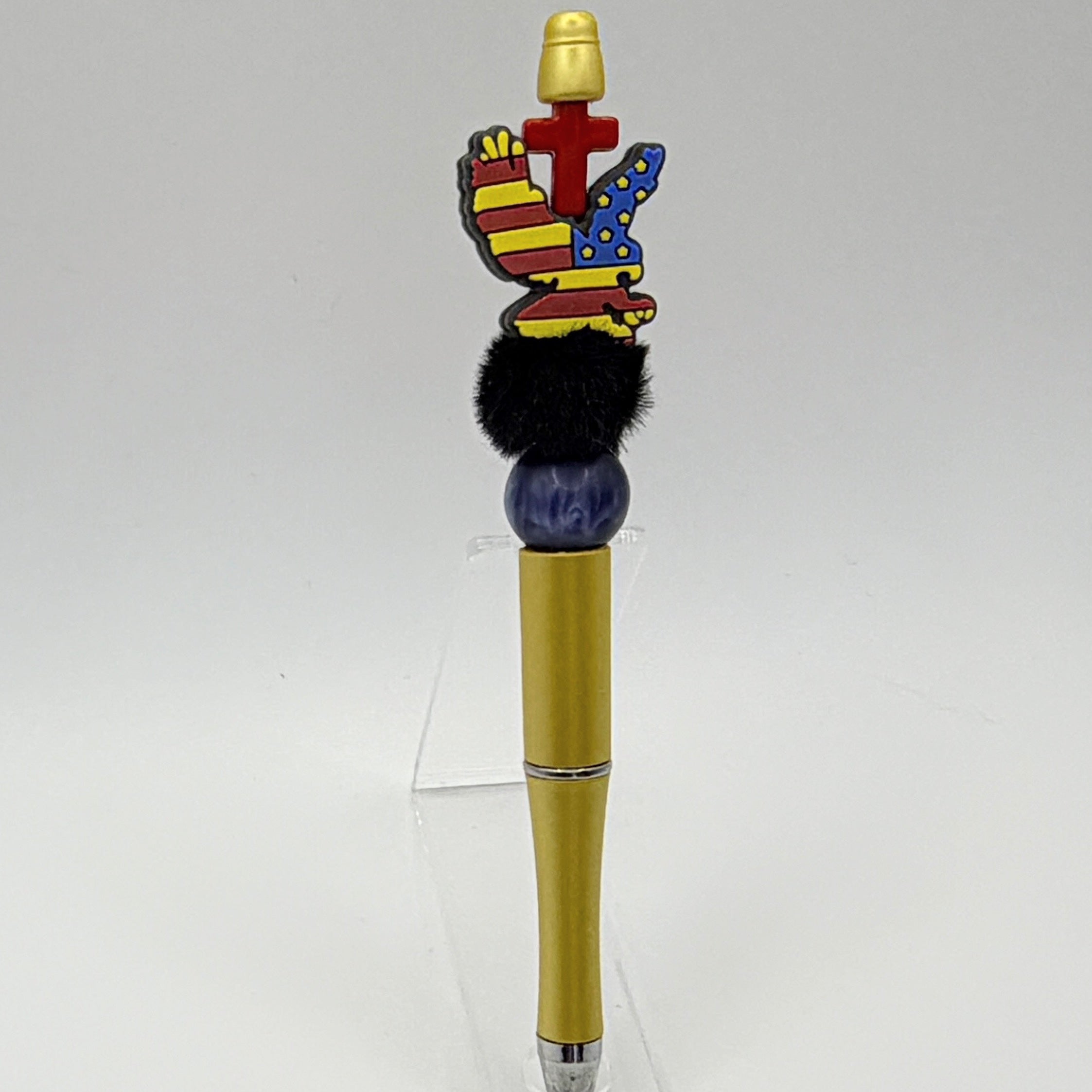 Patriotic Beaded Pens – Choose Your Style A–R |US Military, Faith, USA & Fun Designs | Handmade Gift Pens