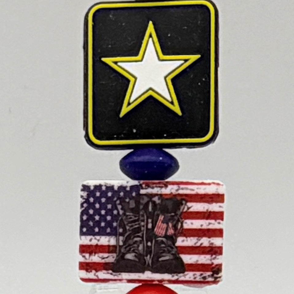 Military & Veteran Patriotic Beaded Pen Collection – Handmade Gift for Service Members