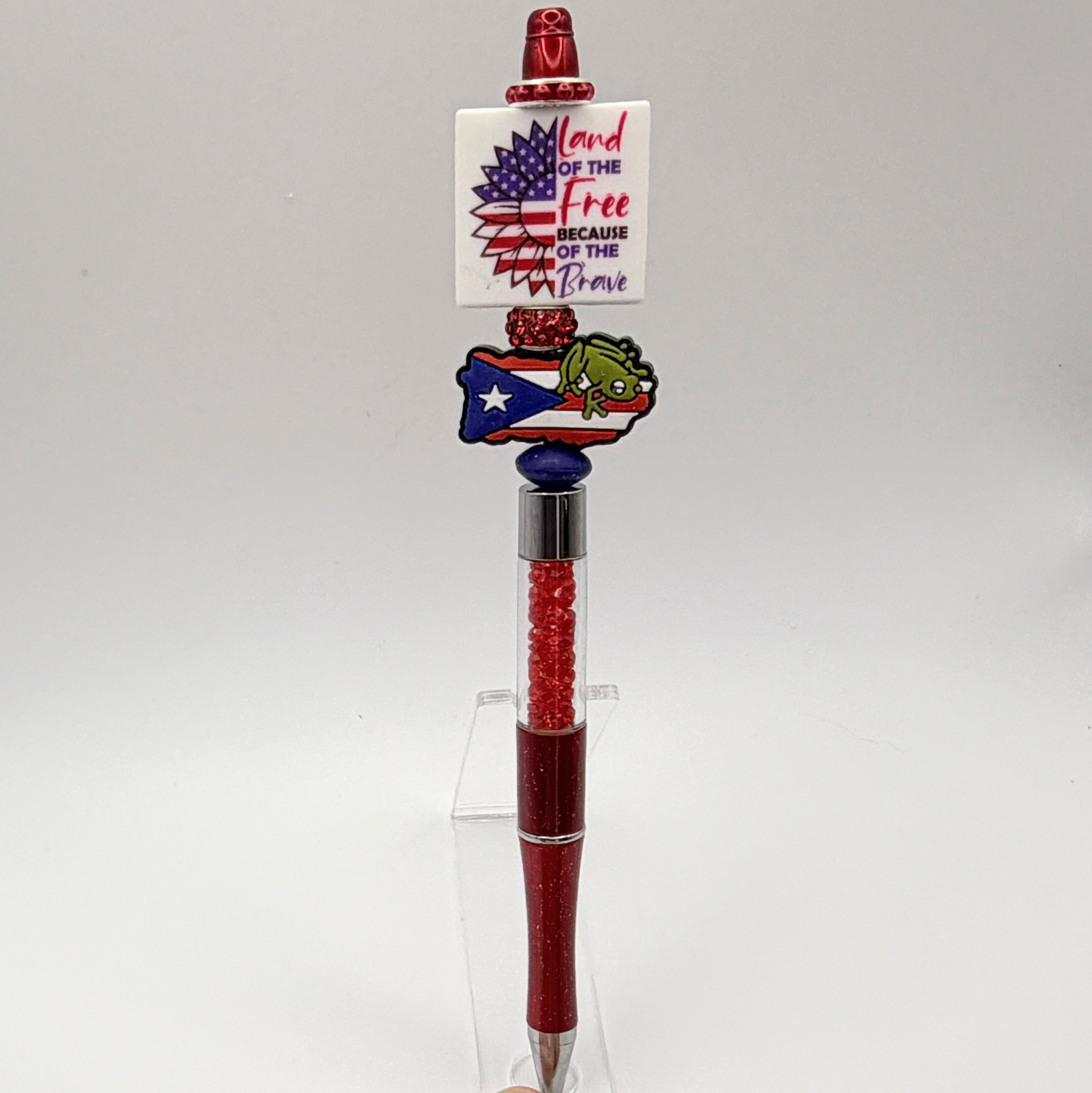 Patriotic Beaded Pens – Choose Your Style A–R |US Military, Faith, USA & Fun Designs | Handmade Gift Pens
