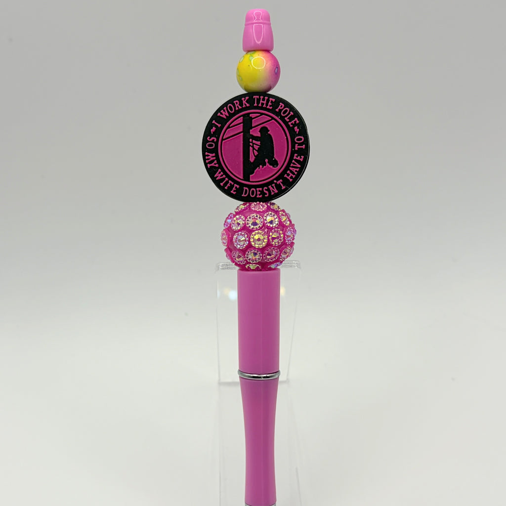 Power Line Worker Beaded Pen | Lineman Gift | Funny Utility Worker Pen | Choose Your Style A–E