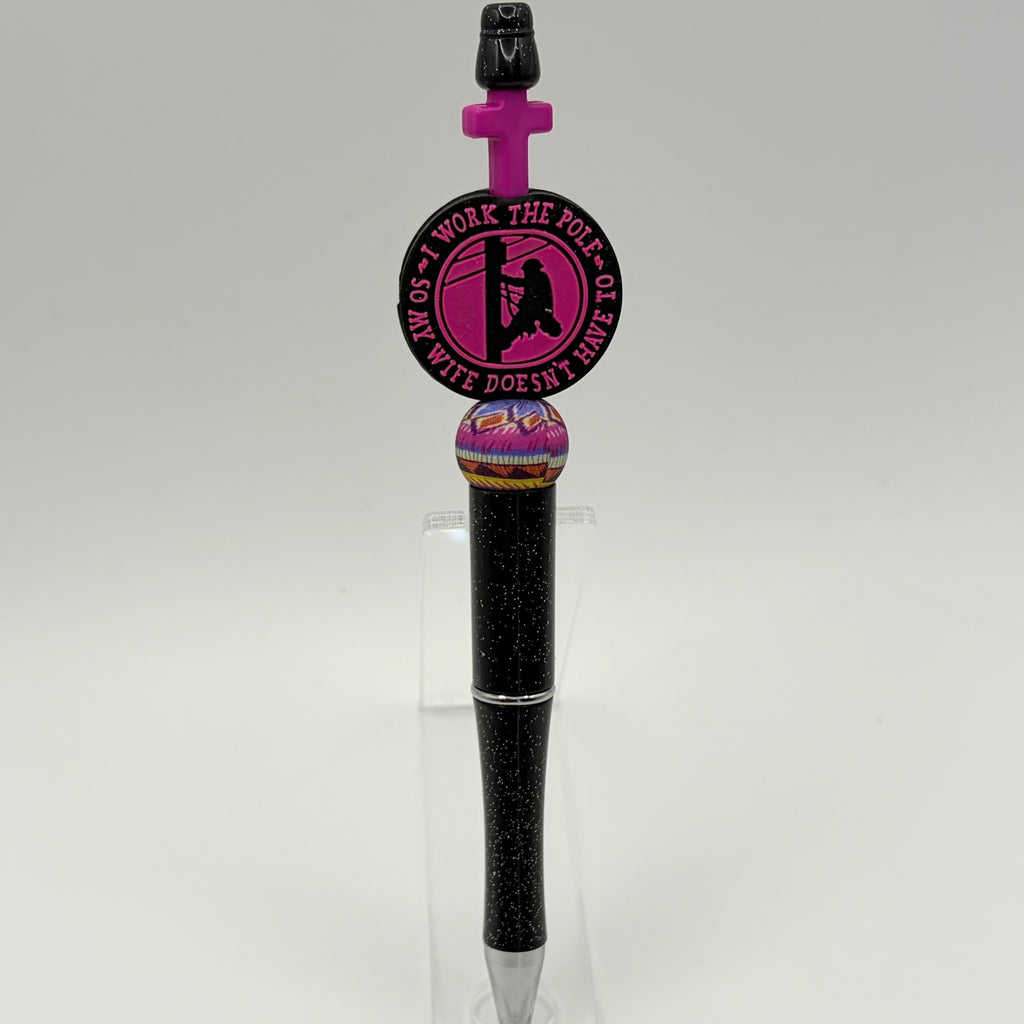 Power Line Worker Beaded Pen | Lineman Gift | Funny Utility Worker Pen | Choose Your Style A–E