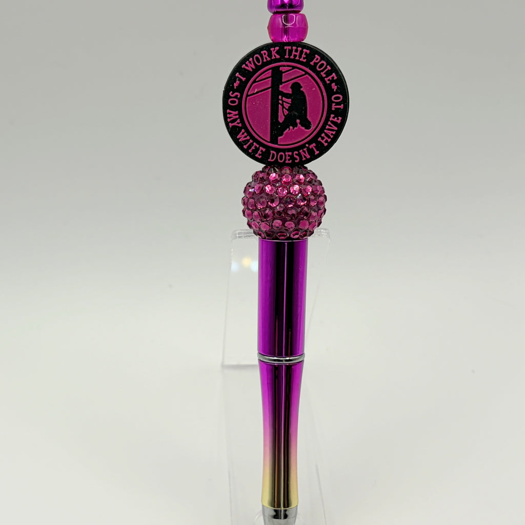 Power Line Worker Beaded Pen | Lineman Gift | Funny Utility Worker Pen | Choose Your Style A–E