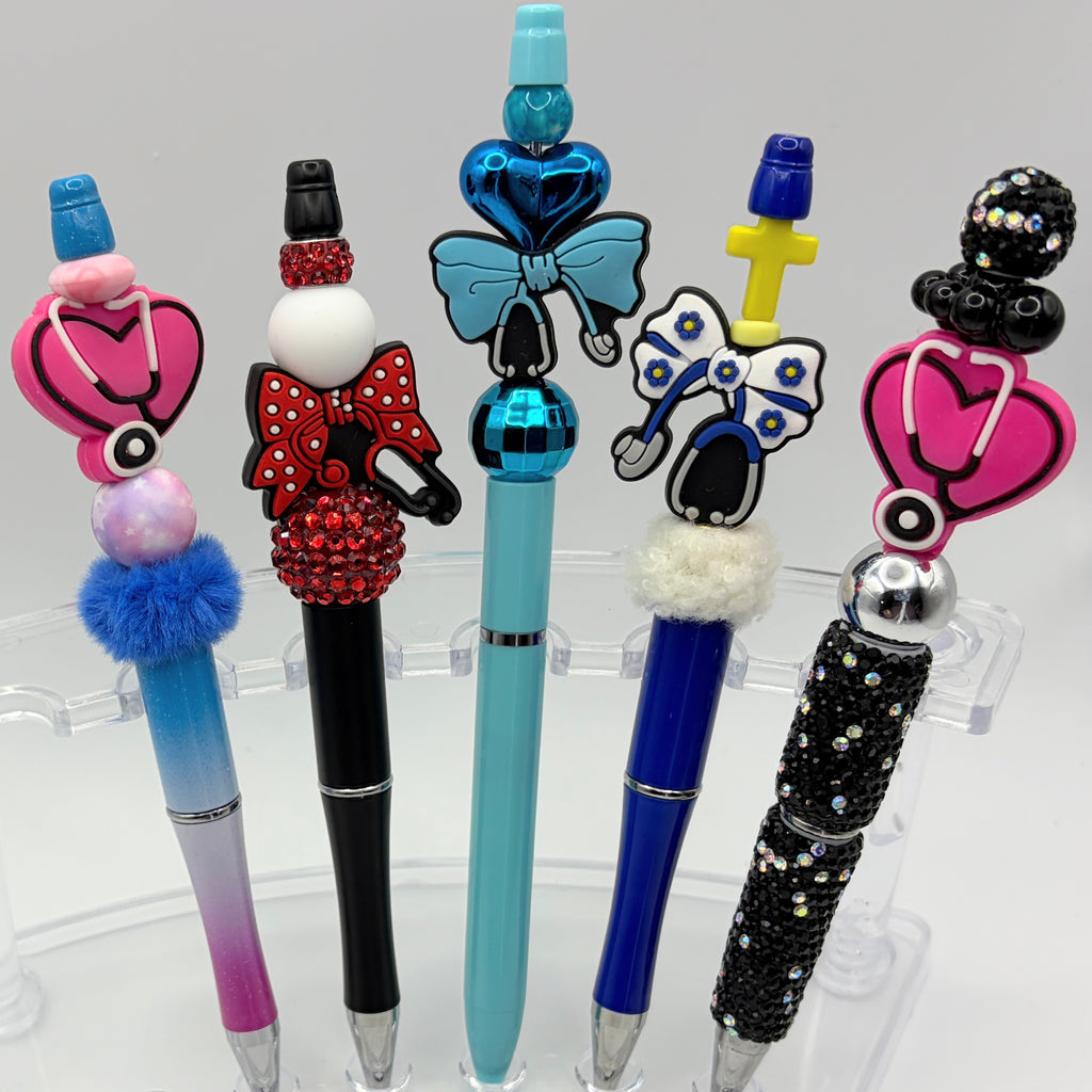 Jobs & Professions Beaded Pens | Teacher, Nurse, Dental, & School Staff Gifts | Choose Your Style A–EE