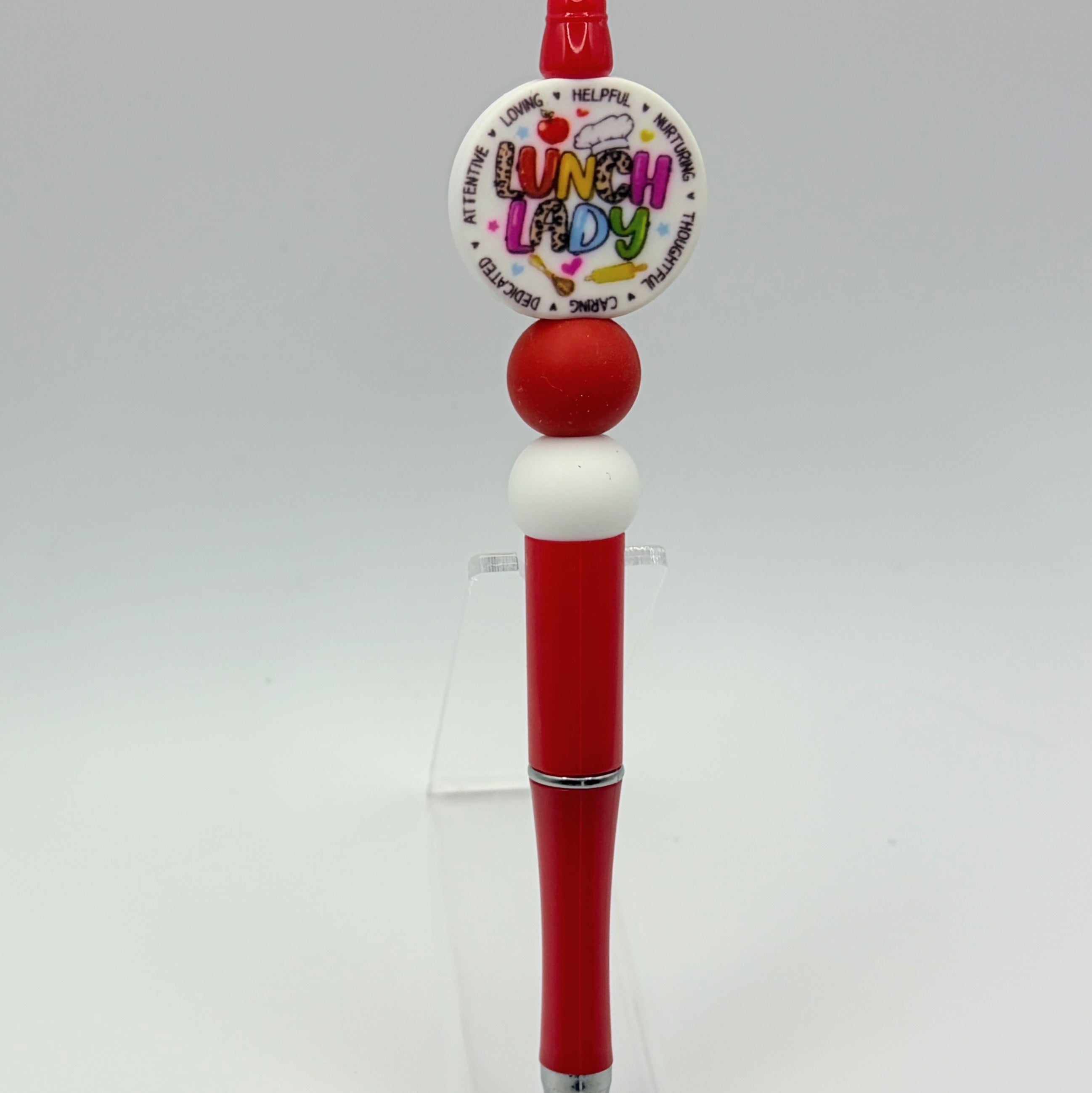 School Bus & Lunch Lady Beaded Pen Collection – Teacher Appreciation Gift – Back to School Pen