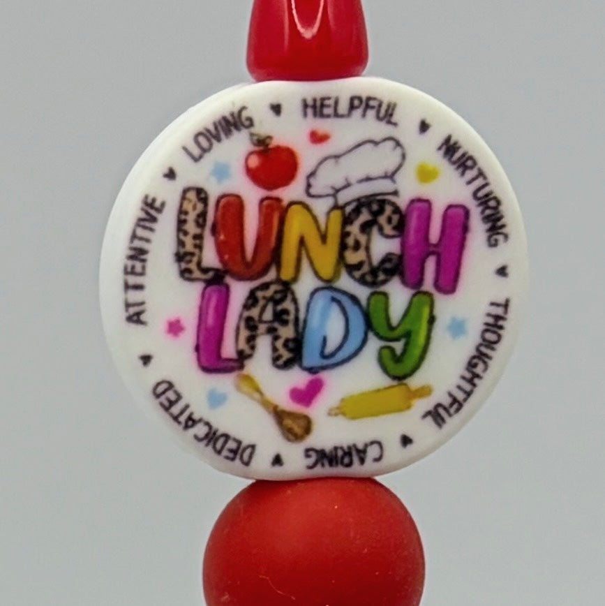 School Bus & Lunch Lady Beaded Pen Collection – Teacher Appreciation Gift – Back to School Pen