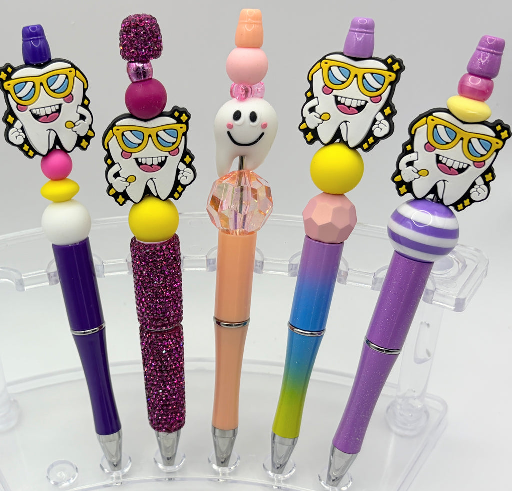 Jobs & Professions Beaded Pens | Teacher, Nurse, Dental, & School Staff Gifts | Choose Your Style A–EE