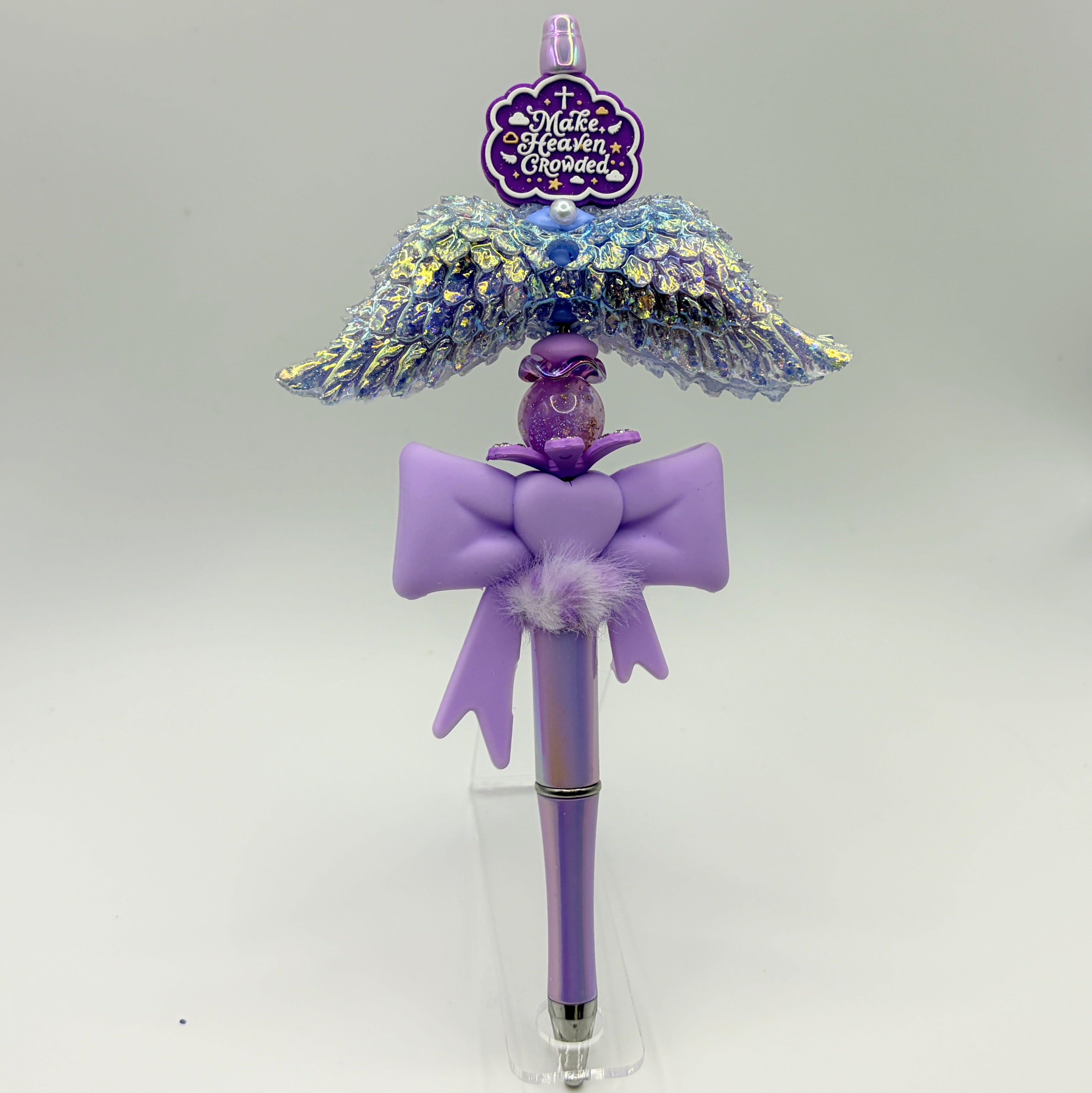 Faith Beaded Pens – “Make Heaven Crowded” Angel Wing Pens | Christian Gift | Choose Your Style A–C