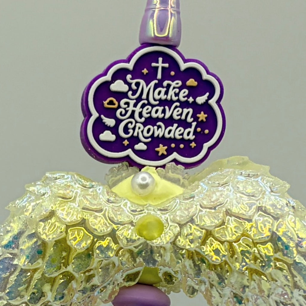 Faith Beaded Pens – “Make Heaven Crowded” Angel Wing Pens | Christian Gift | Choose Your Style A–C