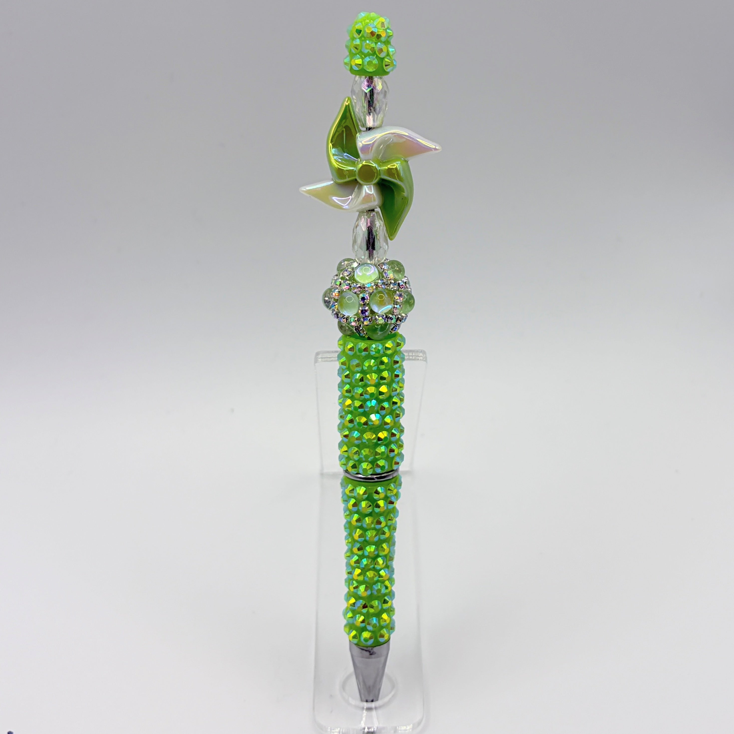 Colorful Pinwheel Balloon Beaded Pens – Choose Your Style A–D | Fun Handmade Festival Pens