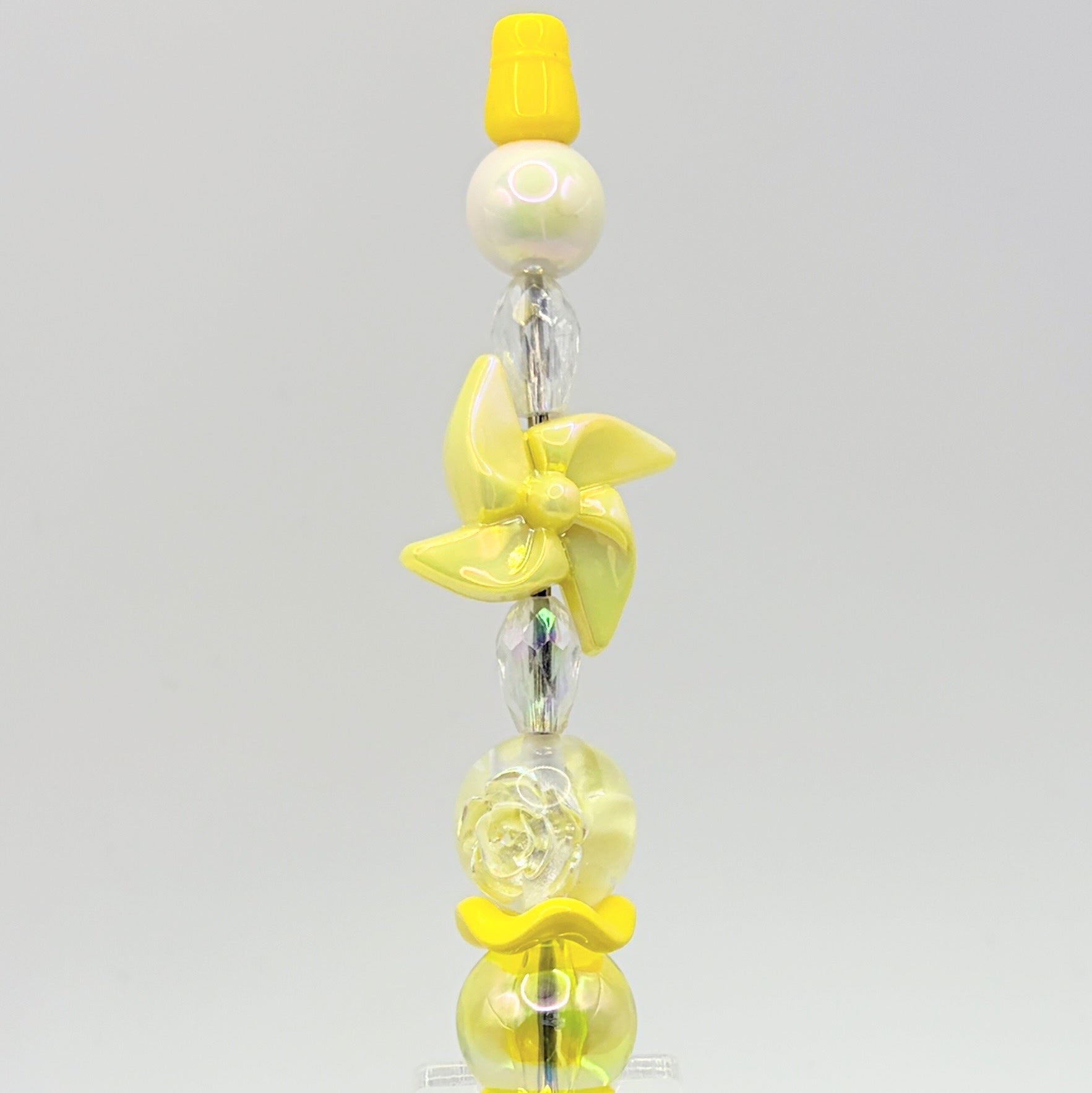 Colorful Pinwheel Balloon Beaded Pens – Choose Your Style A–D | Fun Handmade Festival Pens