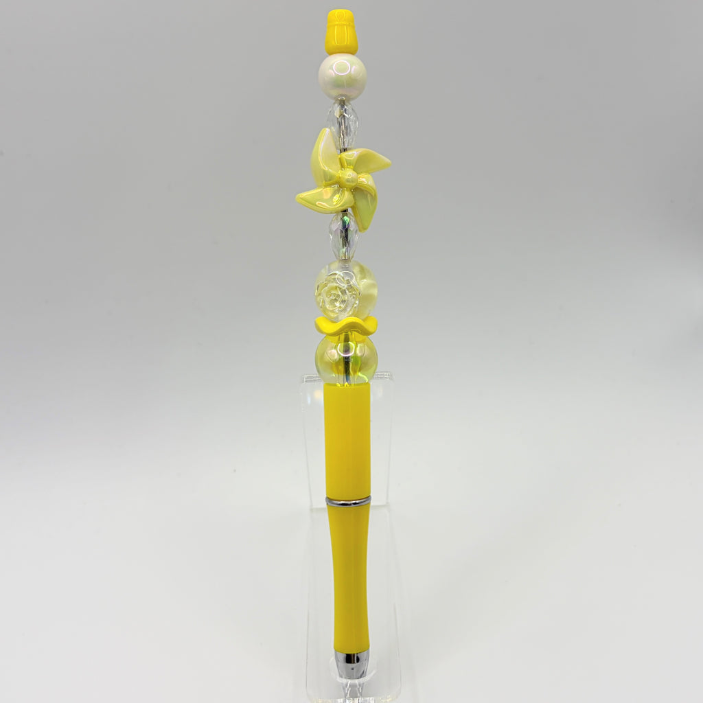 Colorful Pinwheel Balloon Beaded Pens – Choose Your Style A–D | Fun Handmade Festival Pens