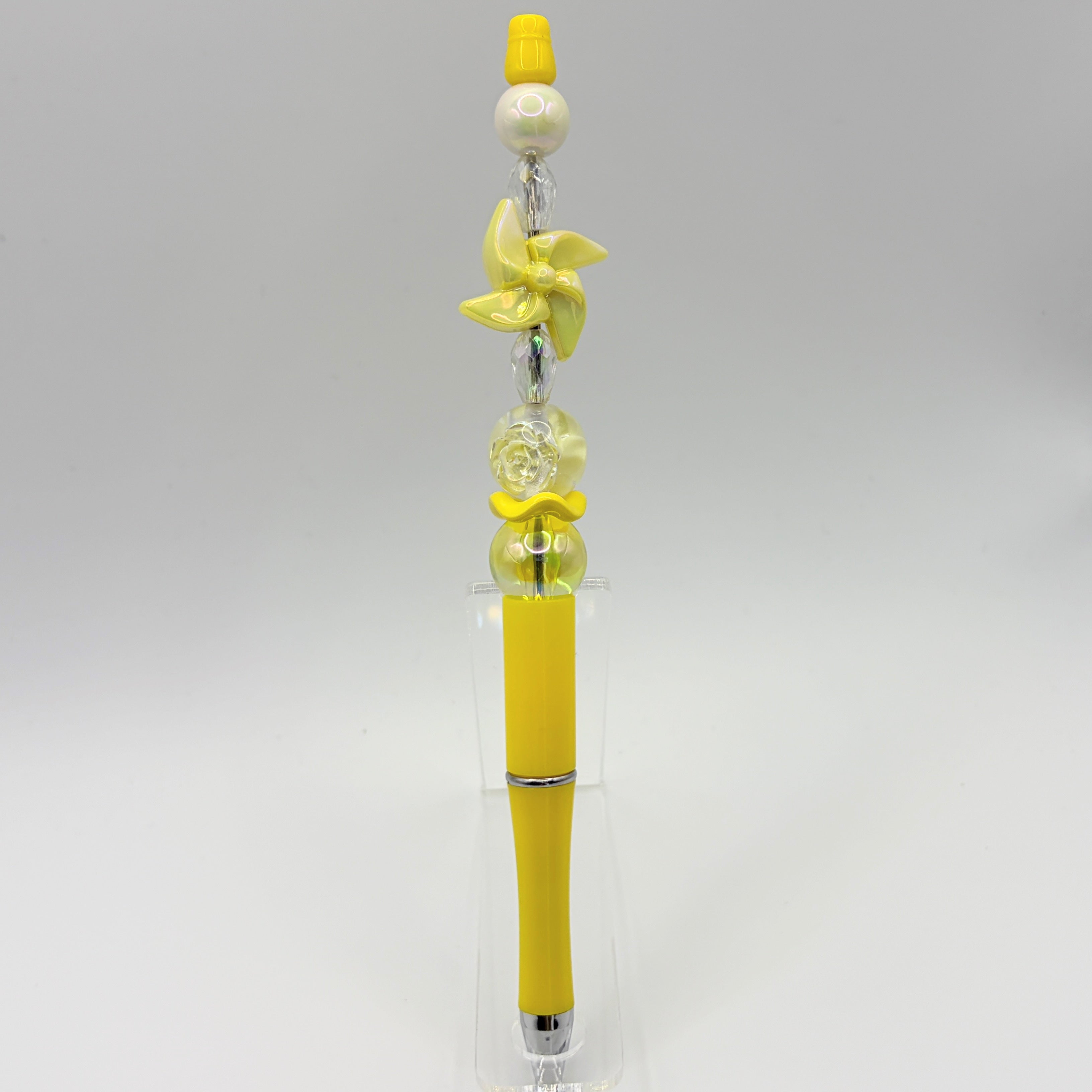 Colorful Pinwheel Balloon Beaded Pens – Choose Your Style A–D | Fun Handmade Festival Pens