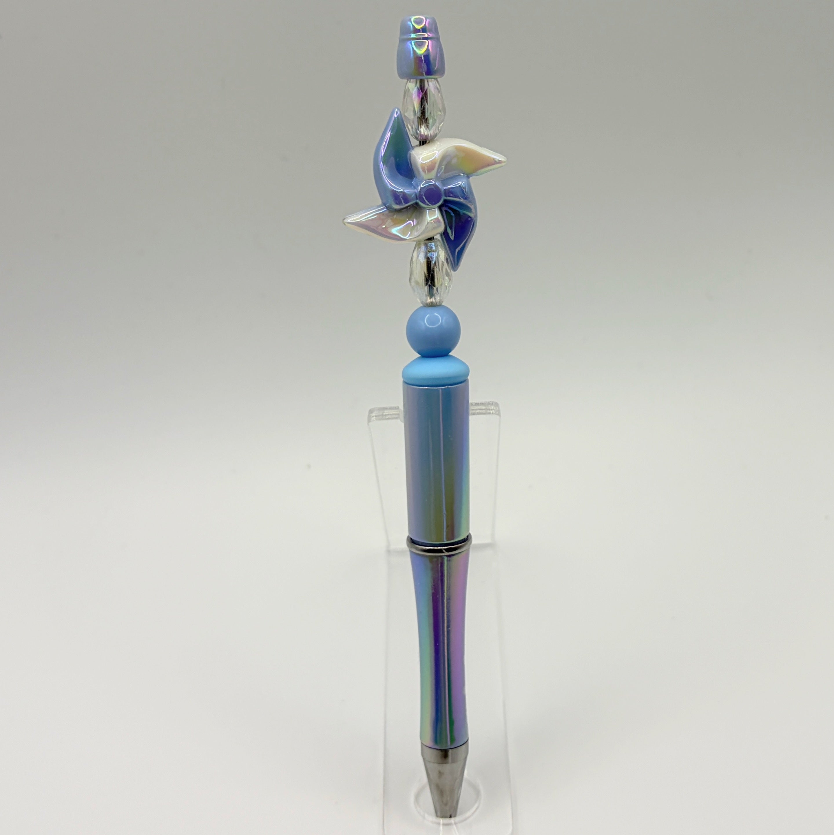 Colorful Pinwheel Balloon Beaded Pens – Choose Your Style A–D | Fun Handmade Festival Pens