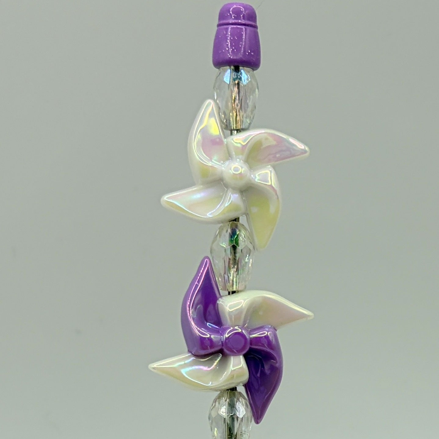 Colorful Pinwheel Balloon Beaded Pens – Choose Your Style A–D | Fun Handmade Festival Pens