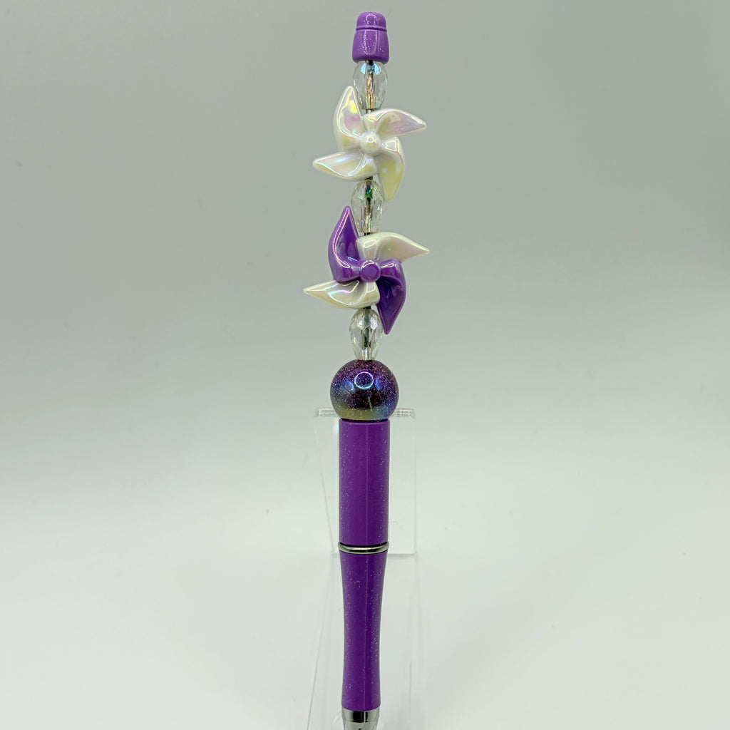 Colorful Pinwheel Balloon Beaded Pens – Choose Your Style A–D | Fun Handmade Festival Pens