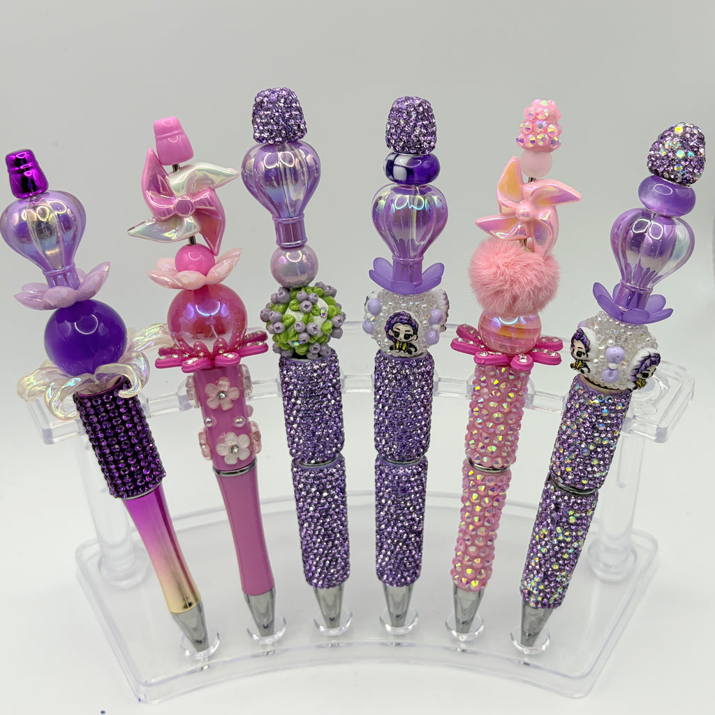 Balloon Collection Beaded Pens – Choose Your Style A–F | Whimsical Rhinestone Pens