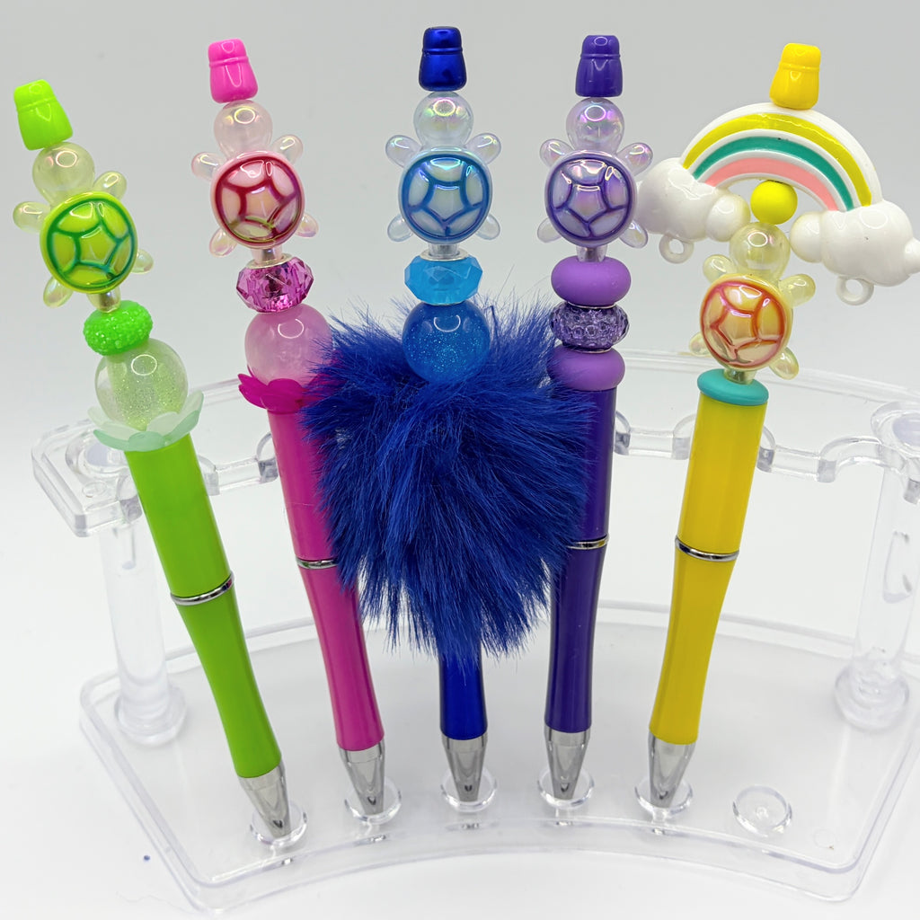 Beaded Turtle Pens – Coastal Sea Turtle Bead Pens | Choose Your Style A–F | Handmade Gift Pens