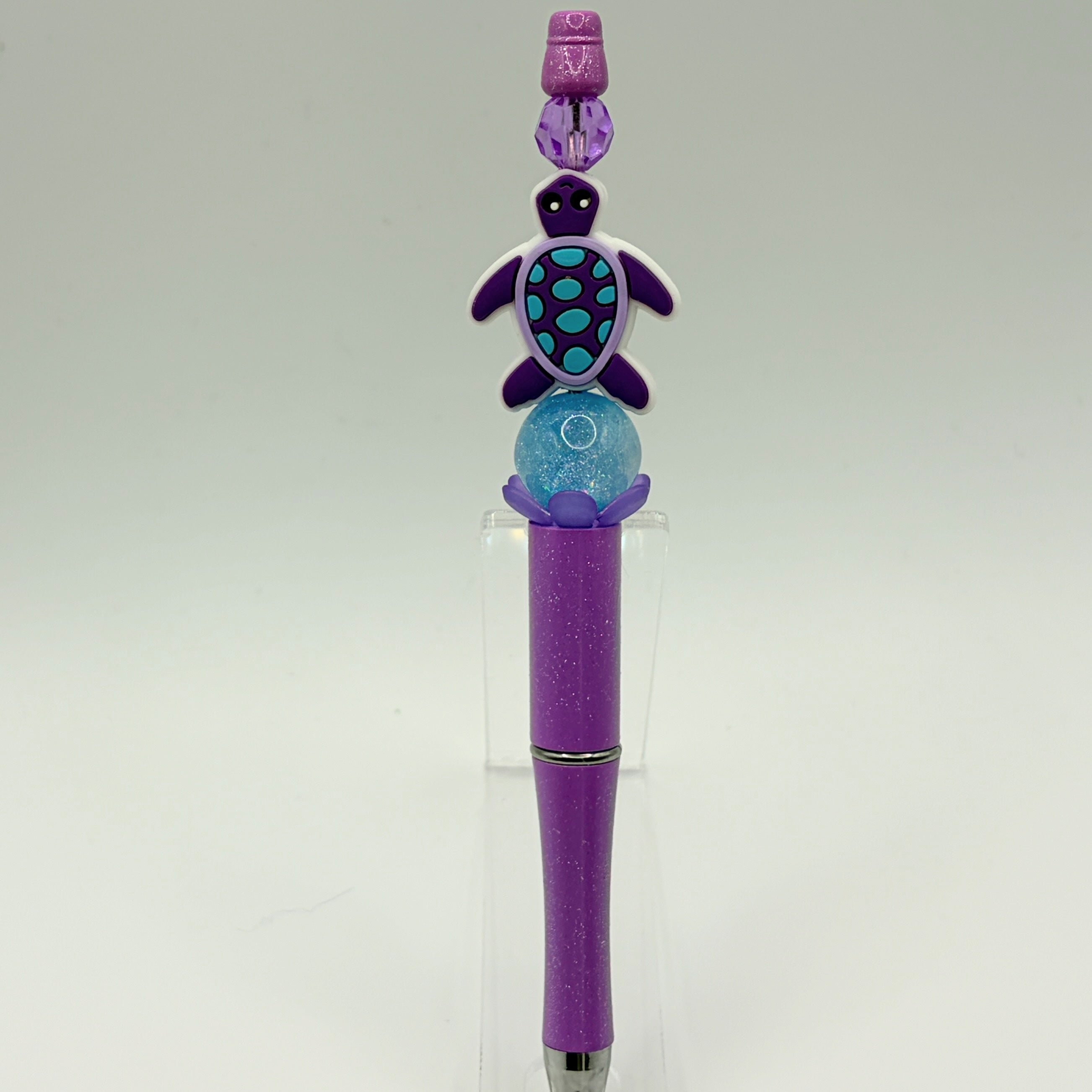 Beaded Turtle Pens – Coastal Sea Turtle Bead Pens | Choose Your Style A–F | Handmade Gift Pens