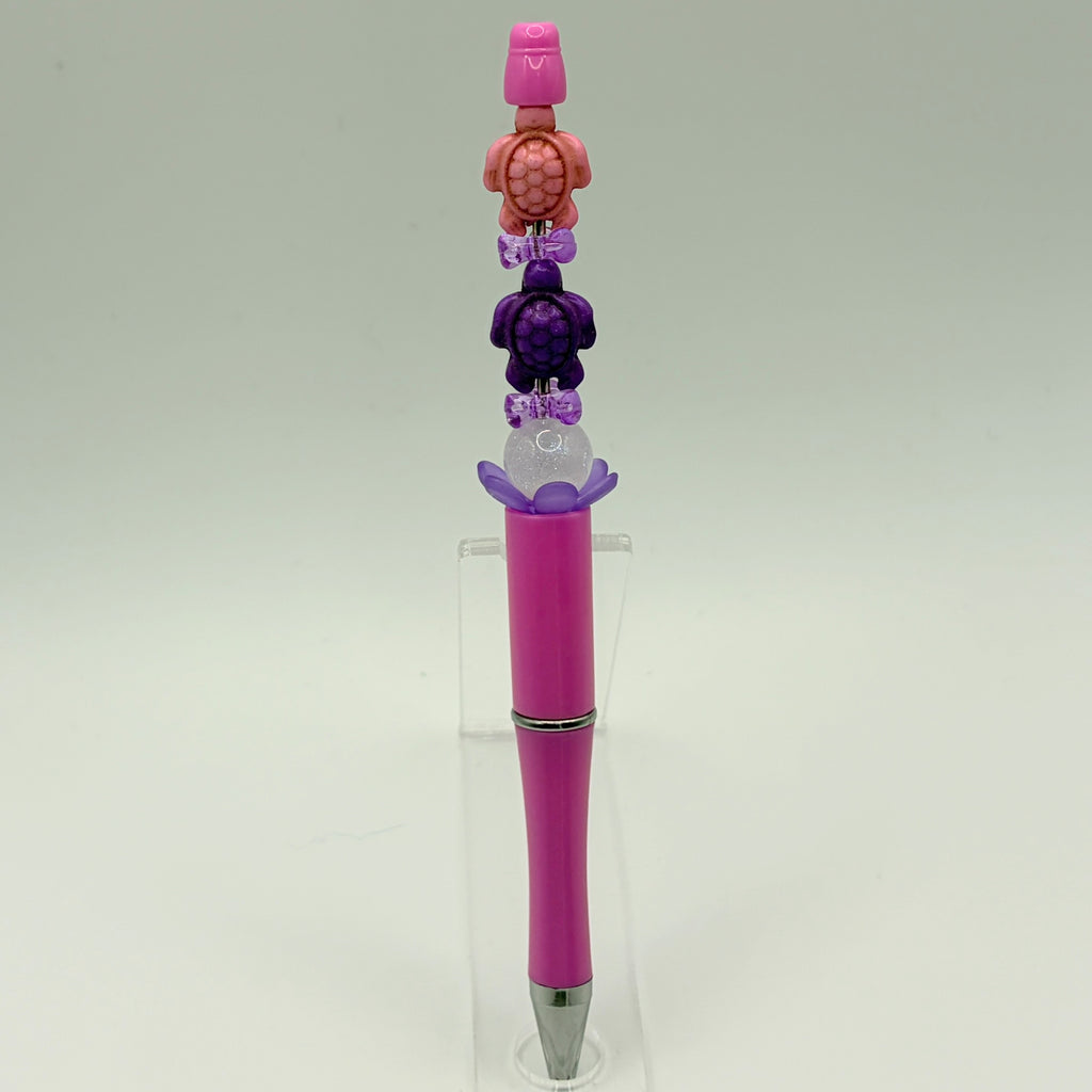 Beaded Turtle Pens – Coastal Sea Turtle Bead Pens | Choose Your Style A–F | Handmade Gift Pens