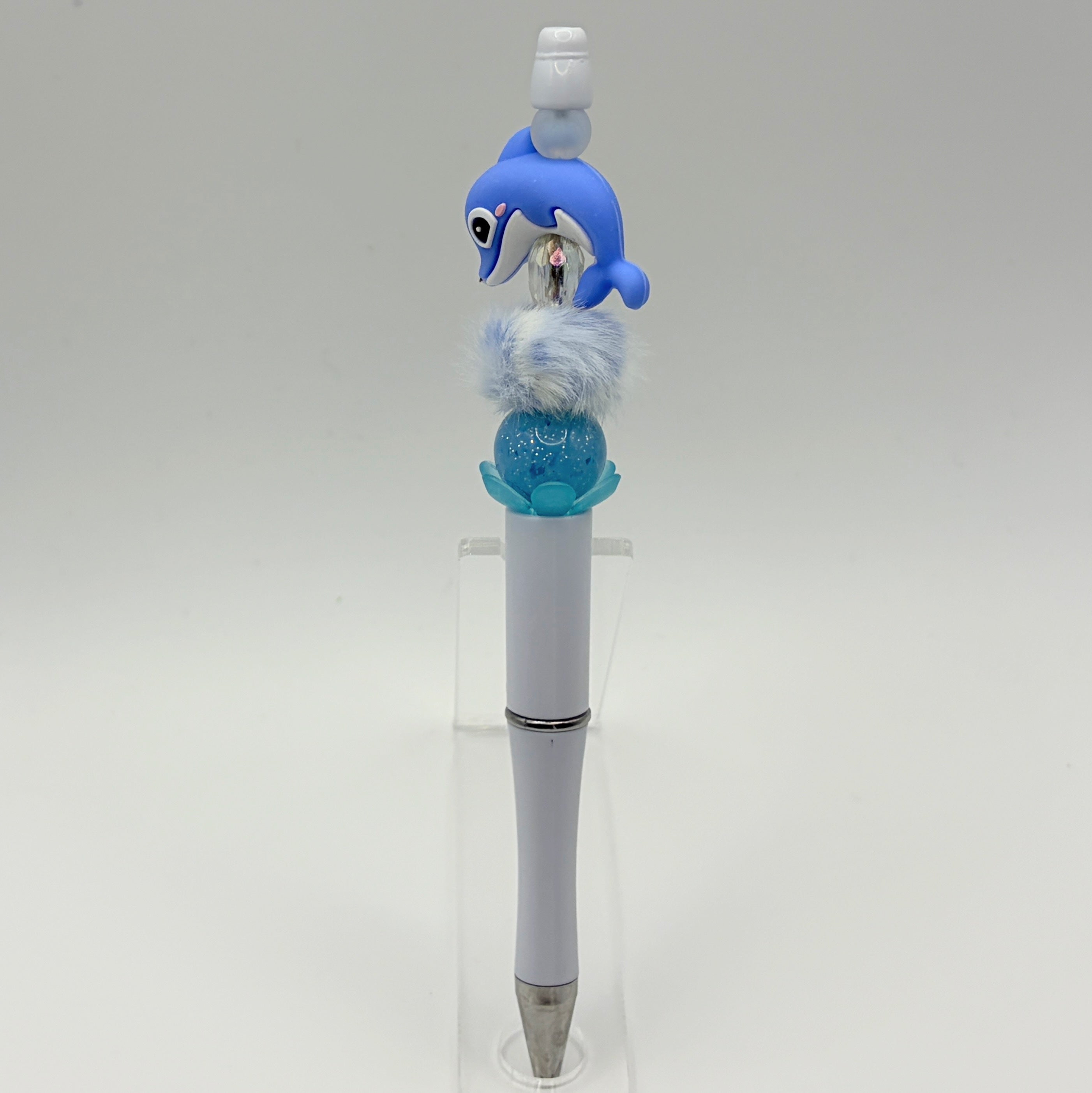 Whale & Dolphin Beaded Pens – Coastal Ocean Theme Pens | Orca, Dolphin & Whale | Choose Your Style A–D