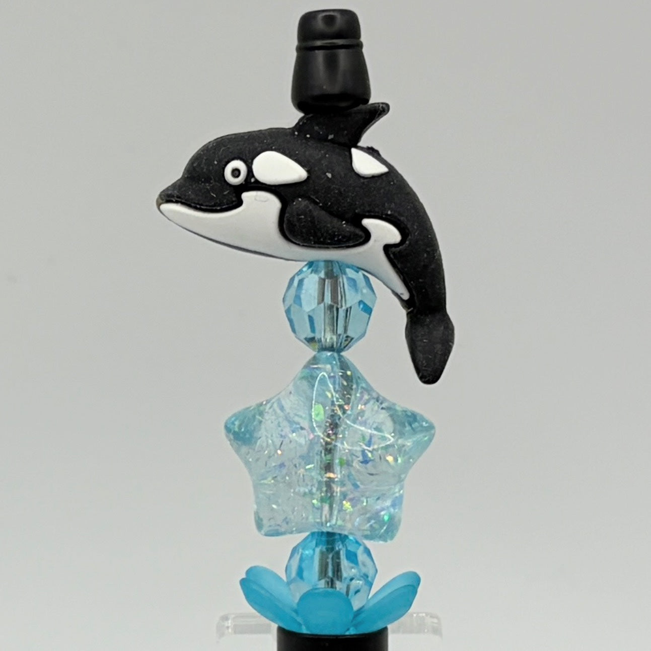 Whale & Dolphin Beaded Pens – Coastal Ocean Theme Pens | Orca, Dolphin & Whale | Choose Your Style A–D