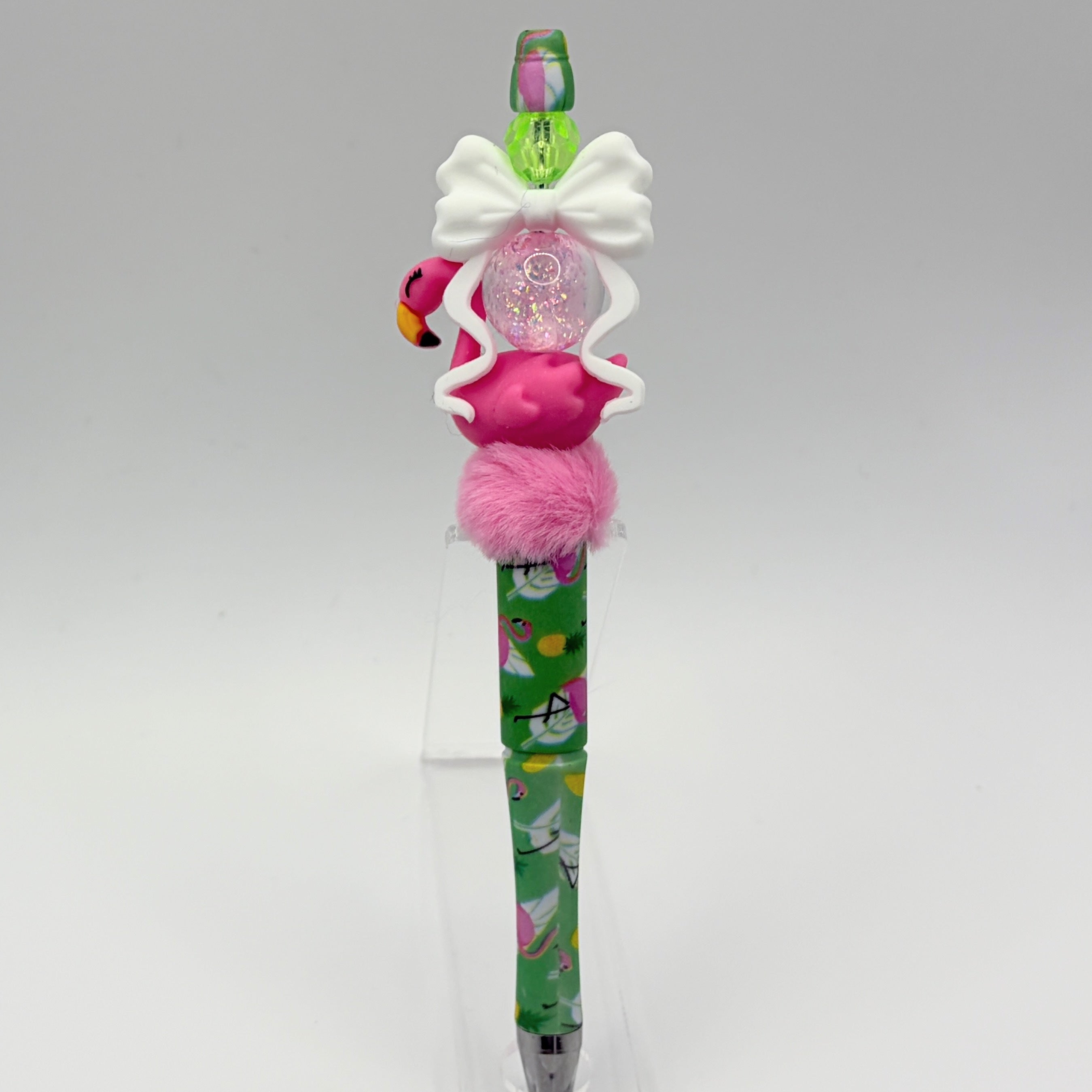 Beach Animal Beaded Pens – Ocean & Summer Theme Pens | Flamingo, Turtle, Jellyfish & More | Choose Your Style A–I