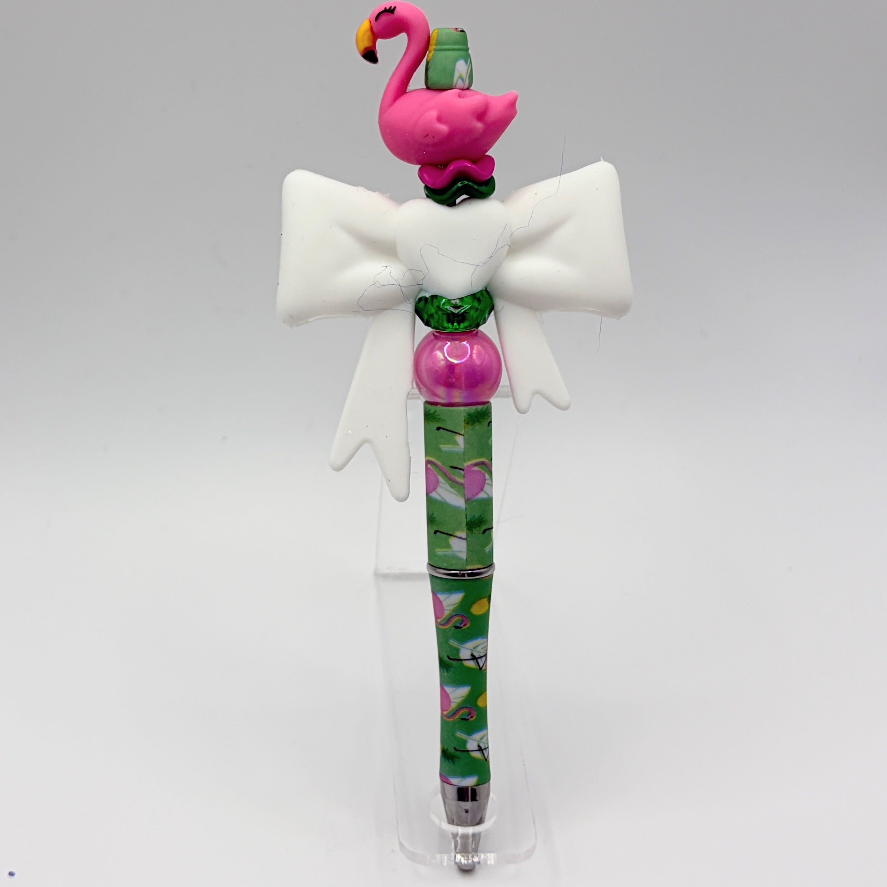 Beach Animal Beaded Pens – Ocean & Summer Theme Pens | Flamingo, Turtle, Jellyfish & More | Choose Your Style A–I