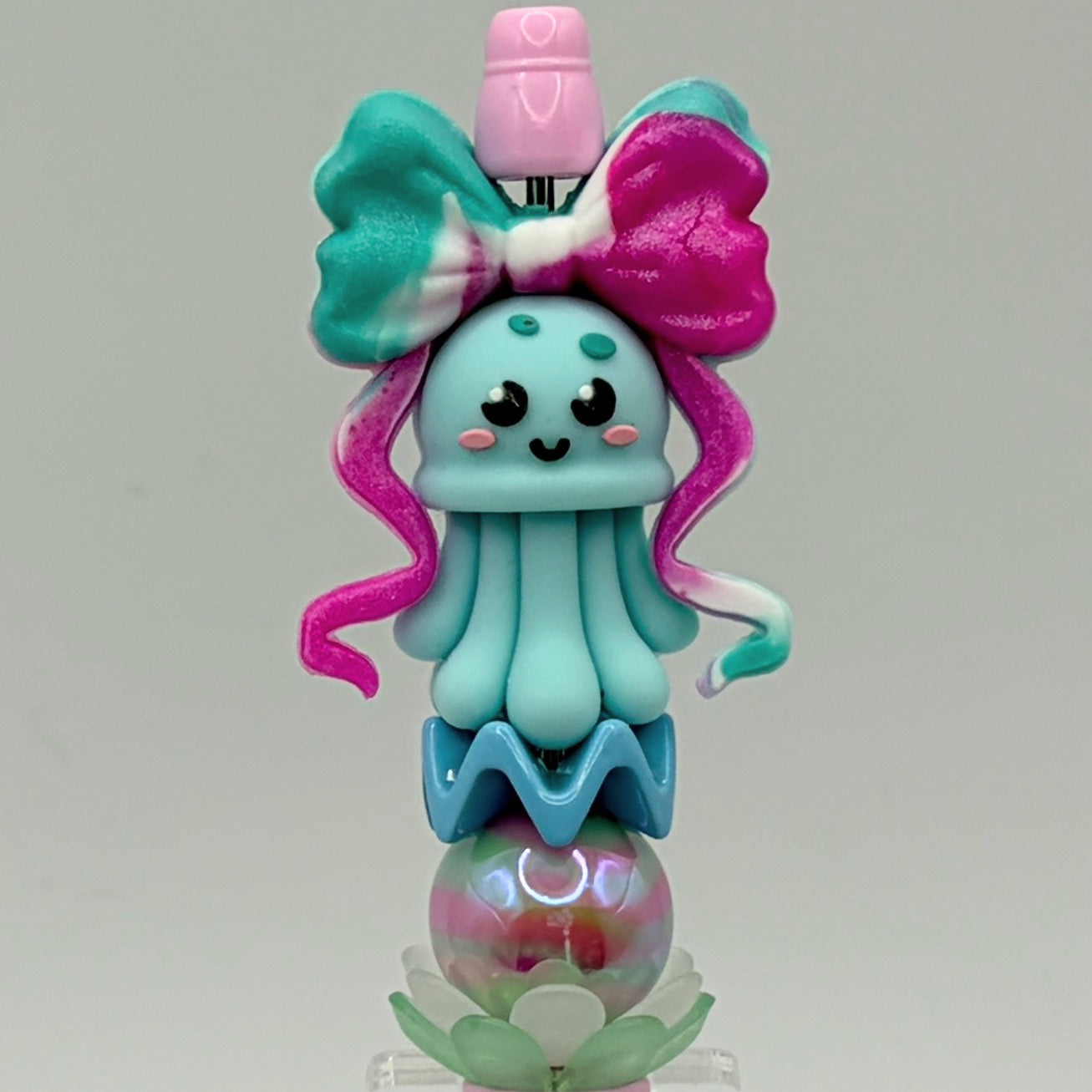 Beach Animal Beaded Pens – Ocean & Summer Theme Pens | Flamingo, Turtle, Jellyfish & More | Choose Your Style A–I