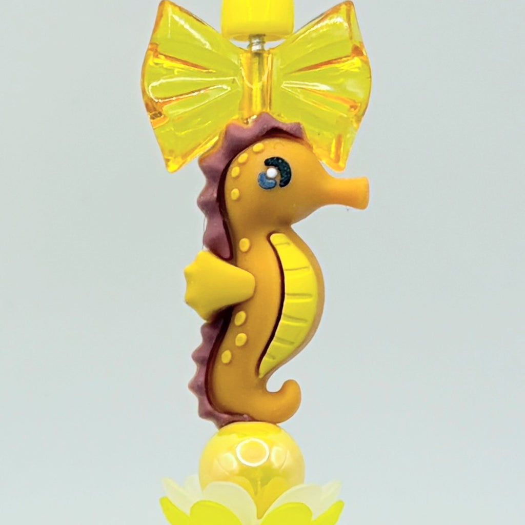 Ocean Animal Beaded Pencils – Kids Fun School Pencils | Seahorse, Shark & Fish | Choose Your Style A–C