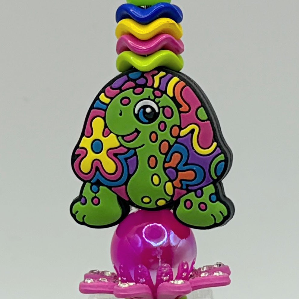Beach Animal Beaded Pens – Ocean & Summer Theme Pens | Flamingo, Turtle, Jellyfish & More | Choose Your Style A–I
