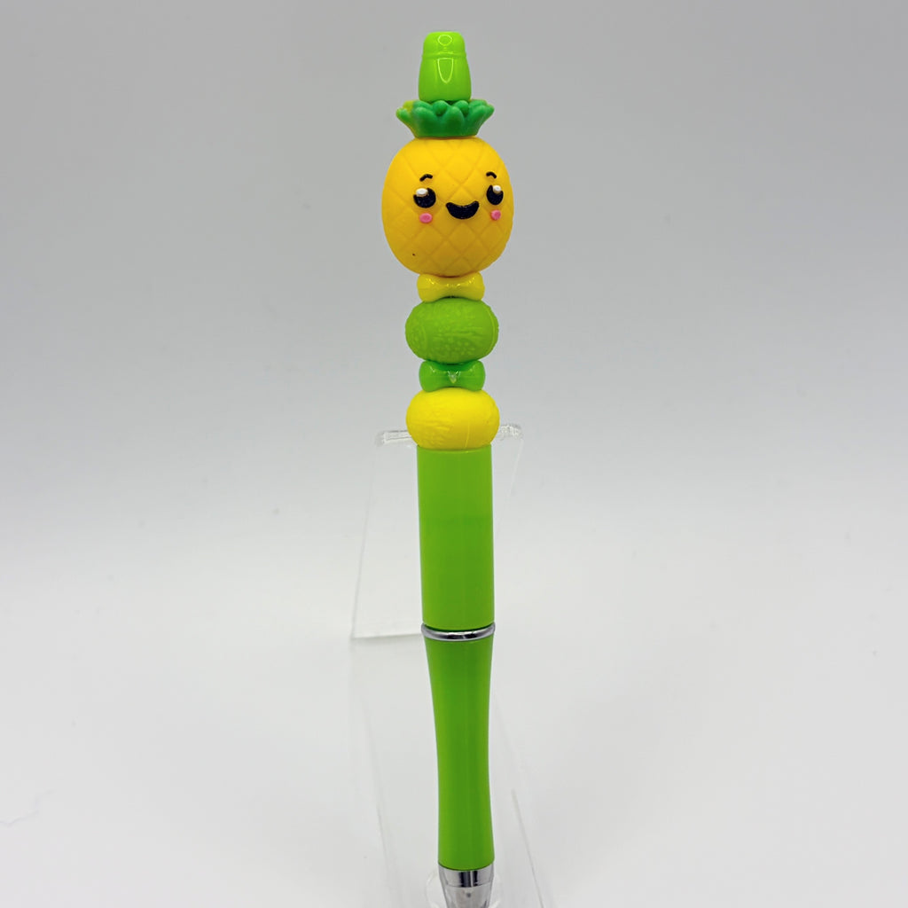 Summer Vibes Beaded Pens – Bright Fun Summer Theme Pens | Pineapple, Watermelon, Beach & Cruise | Choose Your Style A–F