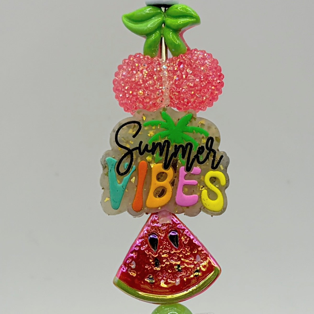 Summer Vibes Beaded Pens – Bright Fun Summer Theme Pens | Pineapple, Watermelon, Beach & Cruise | Choose Your Style A–F