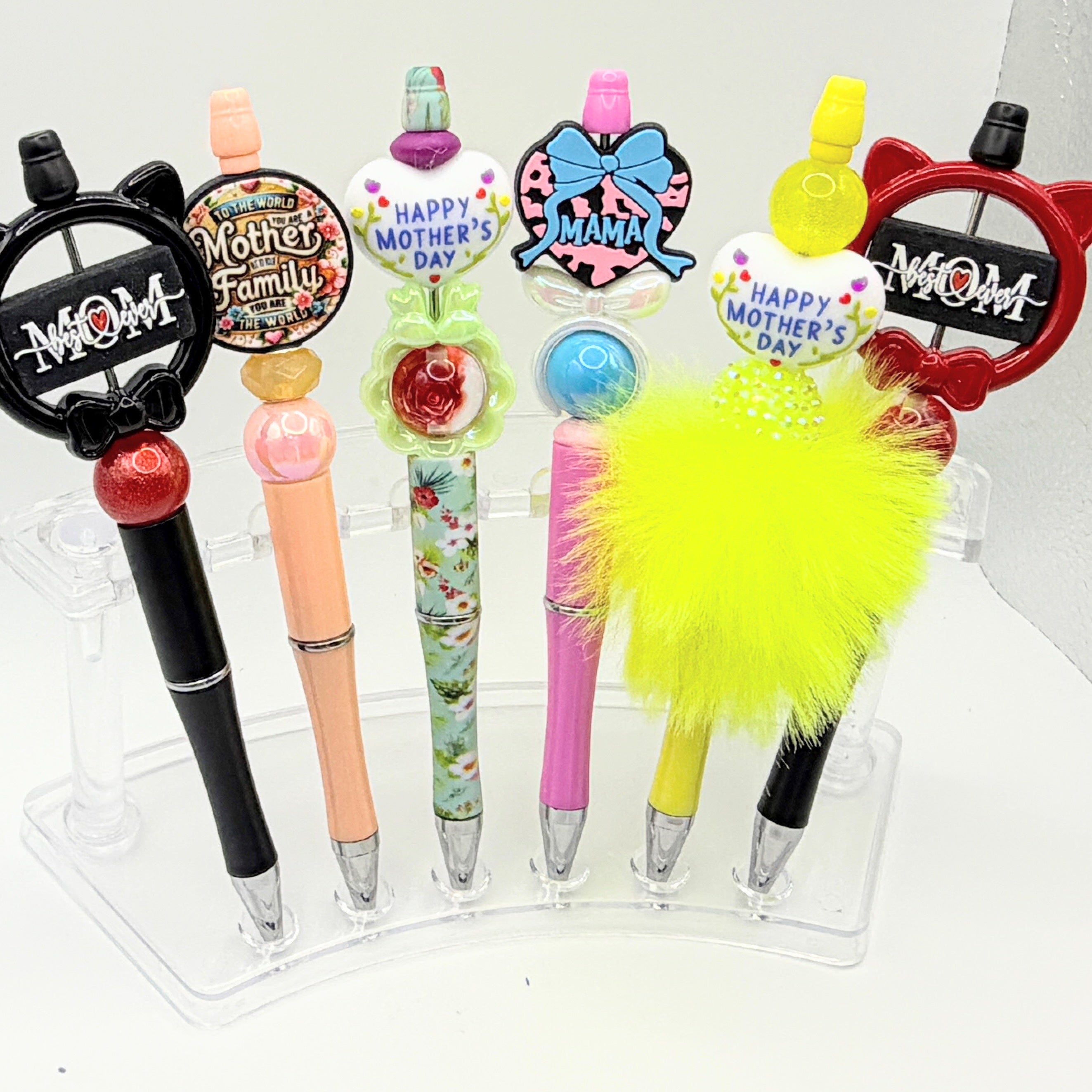 Mother’s Day Beaded Pens – Choose Your Style A–R | Handmade Gift Pens for Mom | Cute Custom Ink Pens