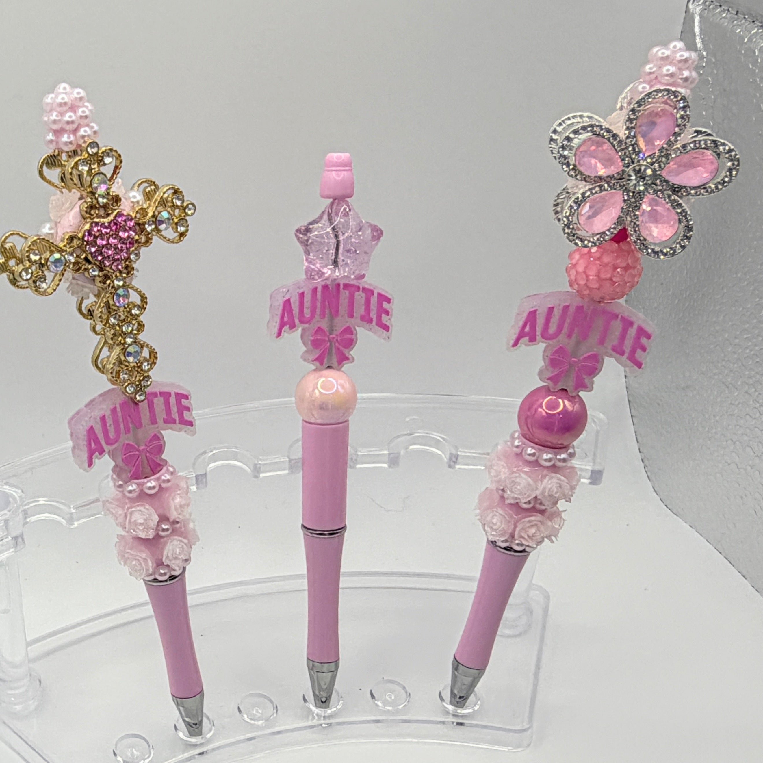 Auntie & Sister Beaded Pens – Choose Your Style A–H | Handmade Gifts for Auntie & Sister | Cute Gift Pens