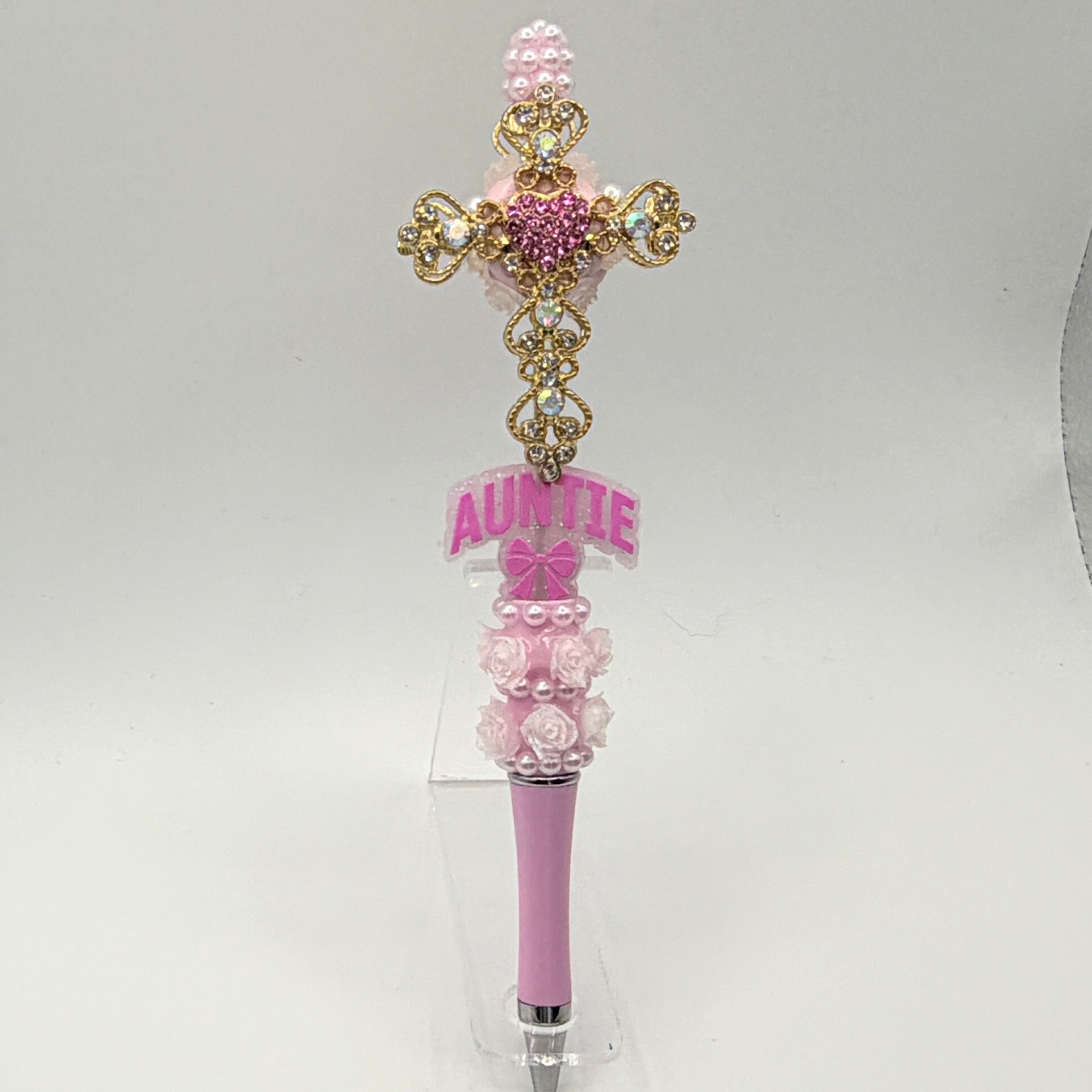 Auntie & Sister Beaded Pens – Choose Your Style A–H | Handmade Gifts for Auntie & Sister | Cute Gift Pens