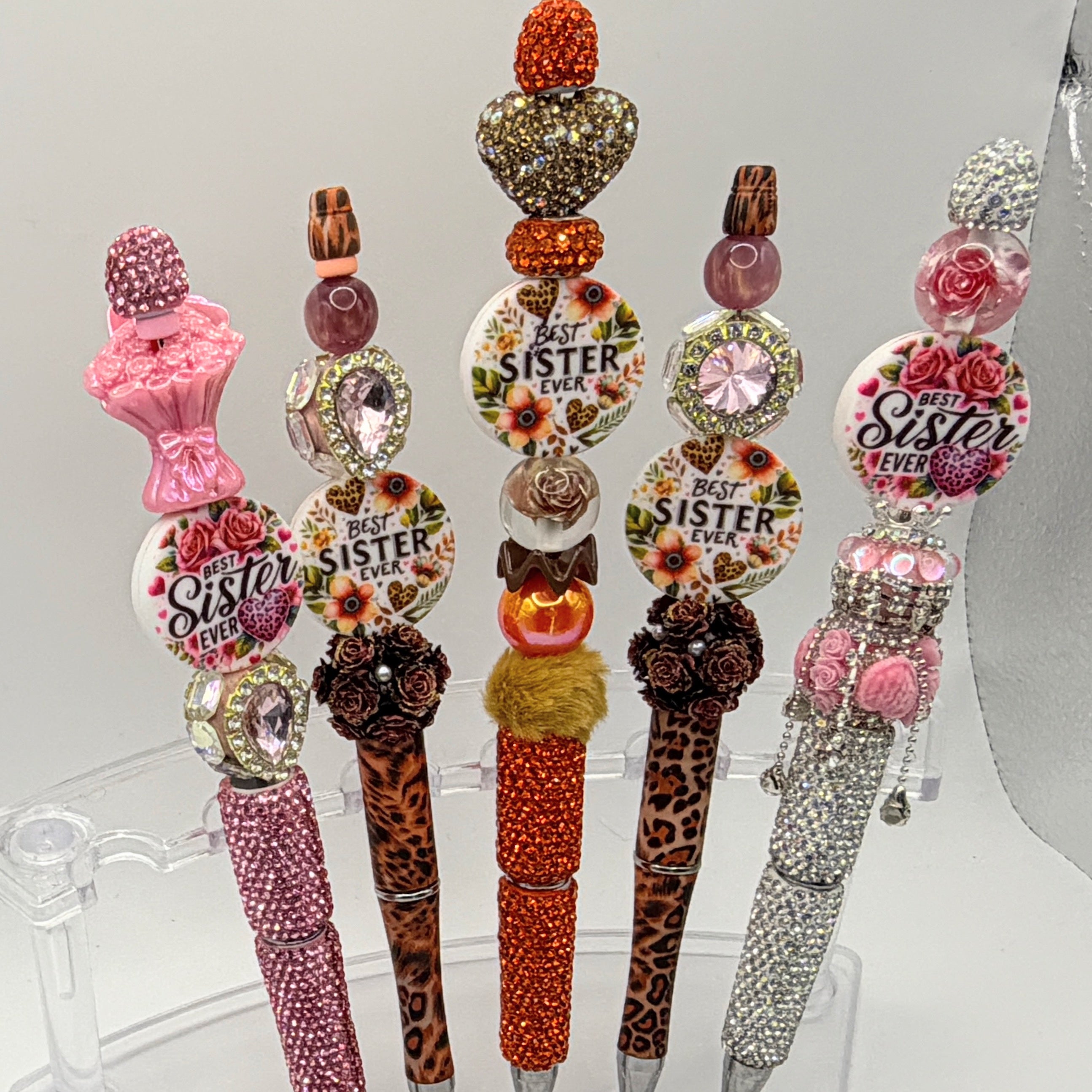 Auntie & Sister Beaded Pens – Choose Your Style A–H | Handmade Gifts for Auntie & Sister | Cute Gift Pens