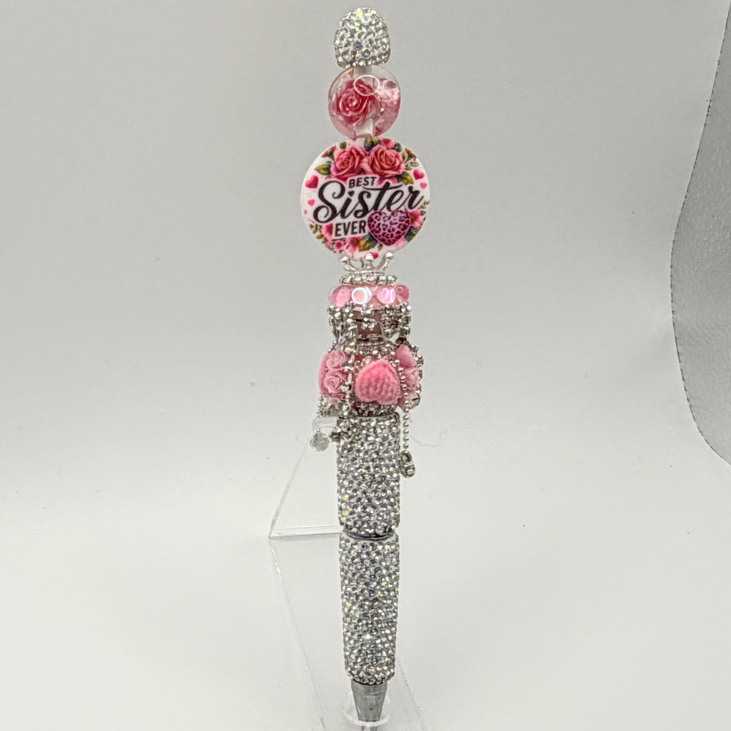 Auntie & Sister Beaded Pens – Choose Your Style A–H | Handmade Gifts for Auntie & Sister | Cute Gift Pens