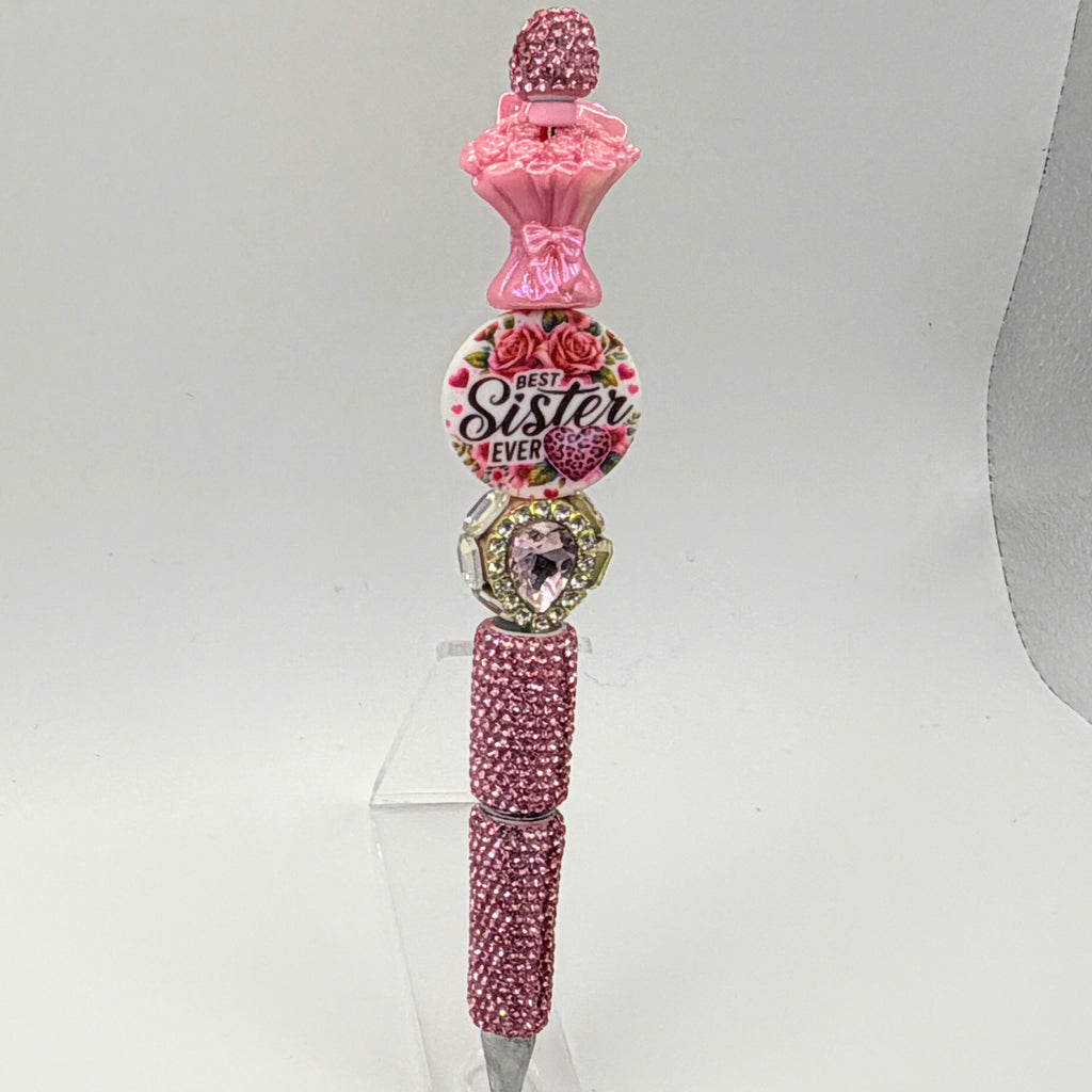Auntie & Sister Beaded Pens – Choose Your Style A–H | Handmade Gifts for Auntie & Sister | Cute Gift Pens