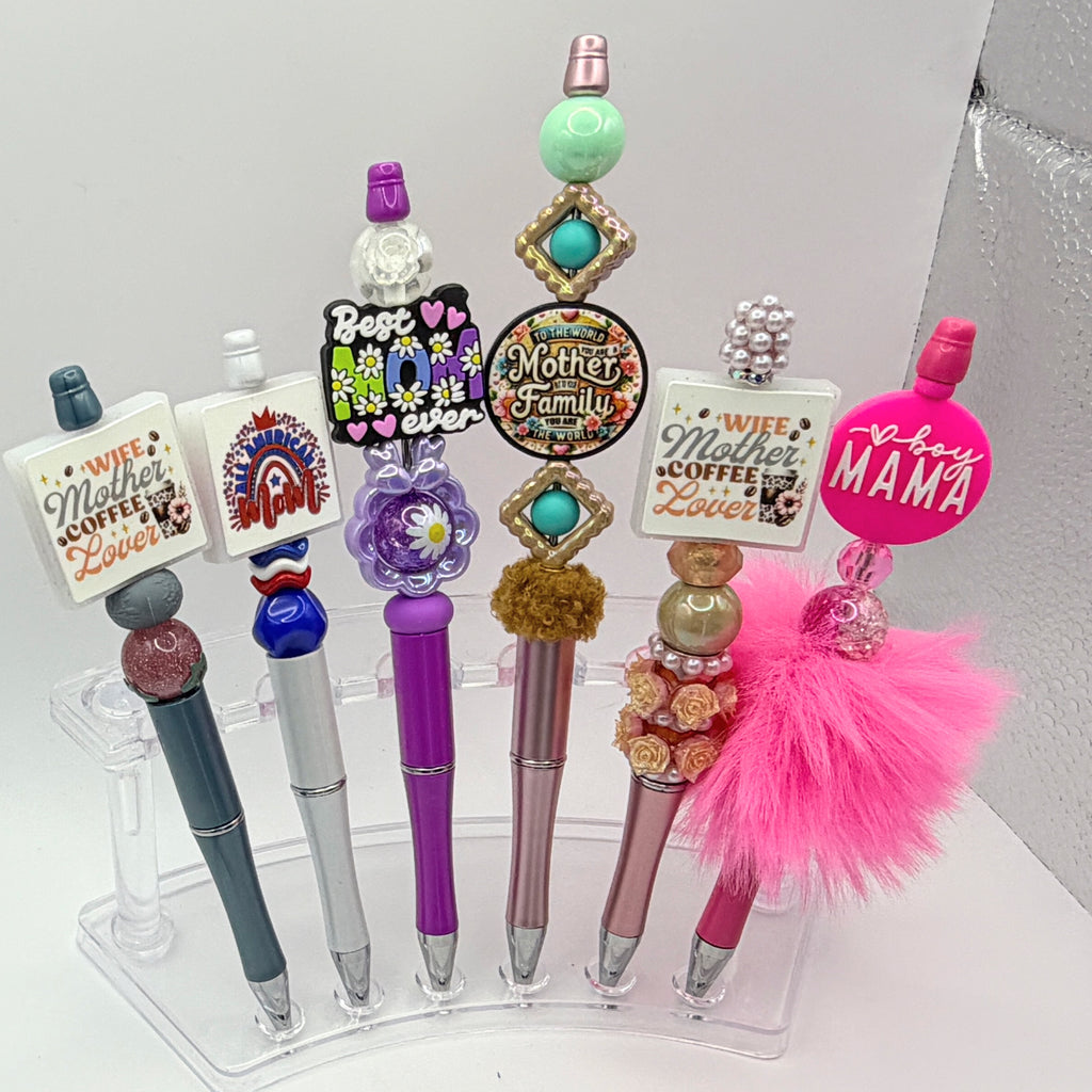 Mom & Mama Beaded Pens – Choose Your Style A–J | Handmade Mother’s Day Gift Pens | Cute Gifts for Mom