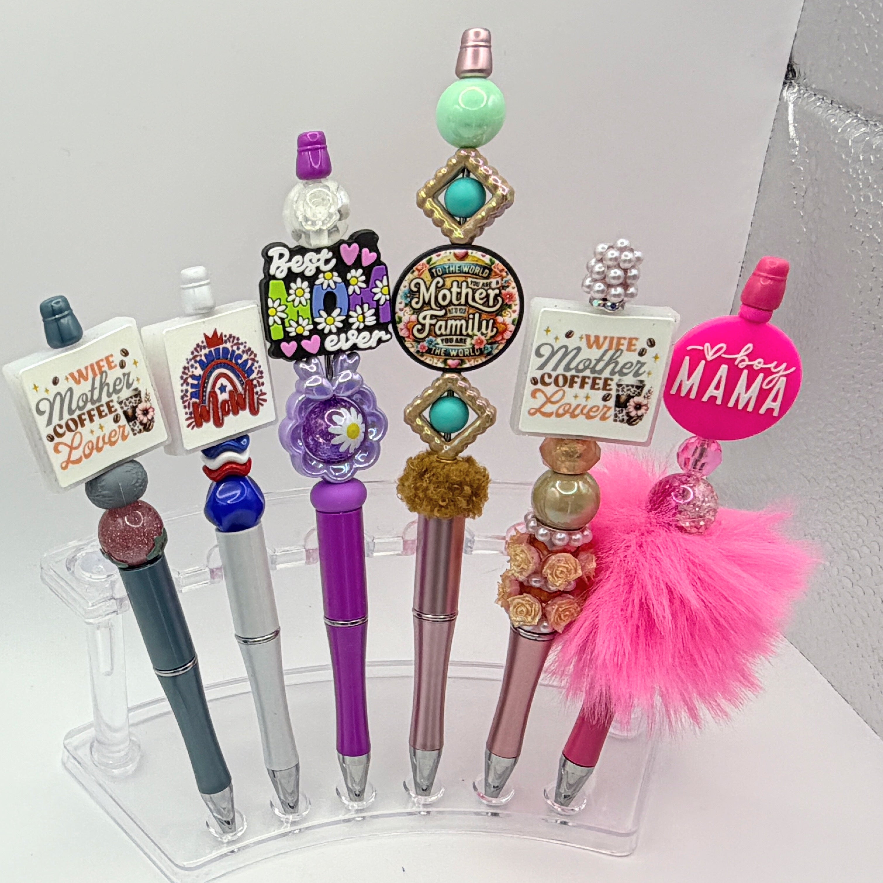 Mom & Mama Beaded Pens – Choose Your Style A–J | Handmade Mother’s Day Gift Pens | Cute Gifts for Mom