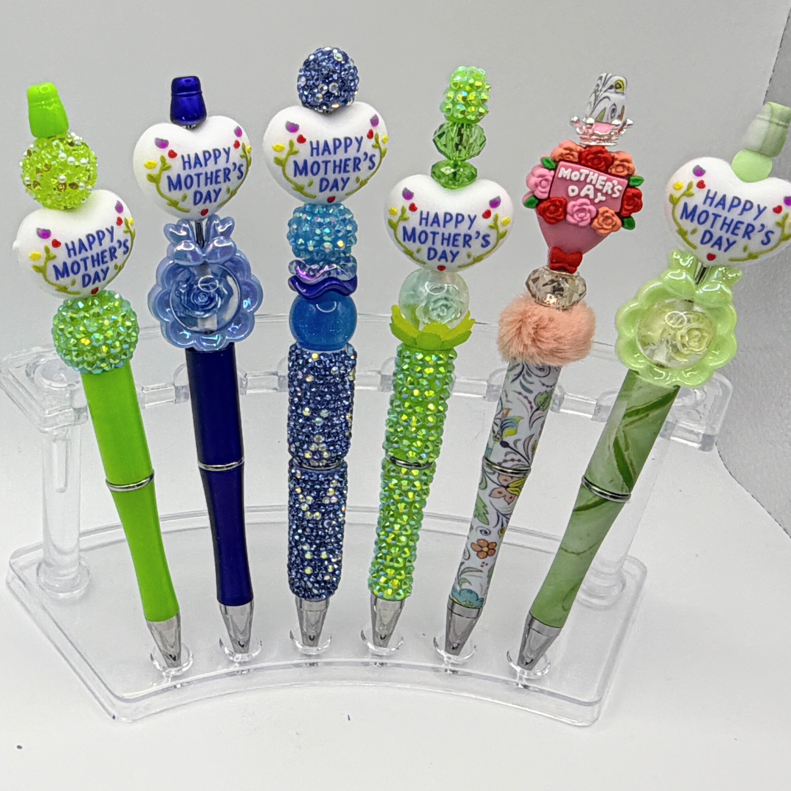 Mother’s Day Beaded Pens – Choose Your Style A–R | Handmade Gift Pens for Mom | Cute Custom Ink Pens