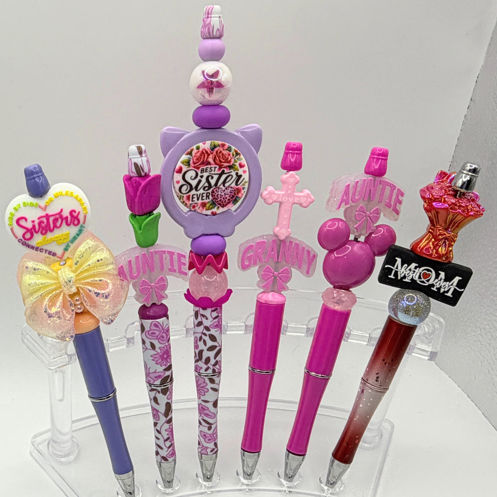 Mother’s Day & Family Beaded Pens – Choose Your Style (Sister, Auntie, Granny, Mama Gifts)