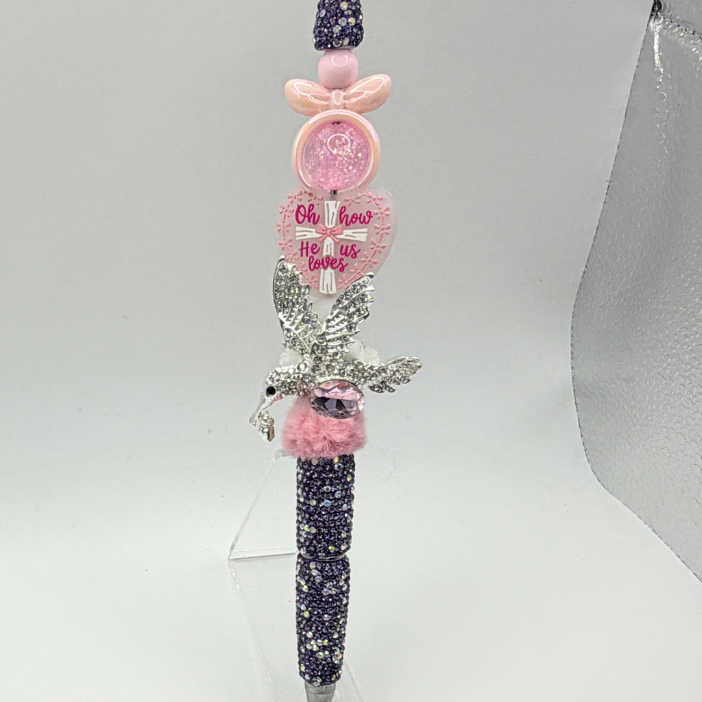 Faith & Floral Beaded Pens – Choose Your Style (Cross, Butterfly, Rhinestone, Christian Gifts)